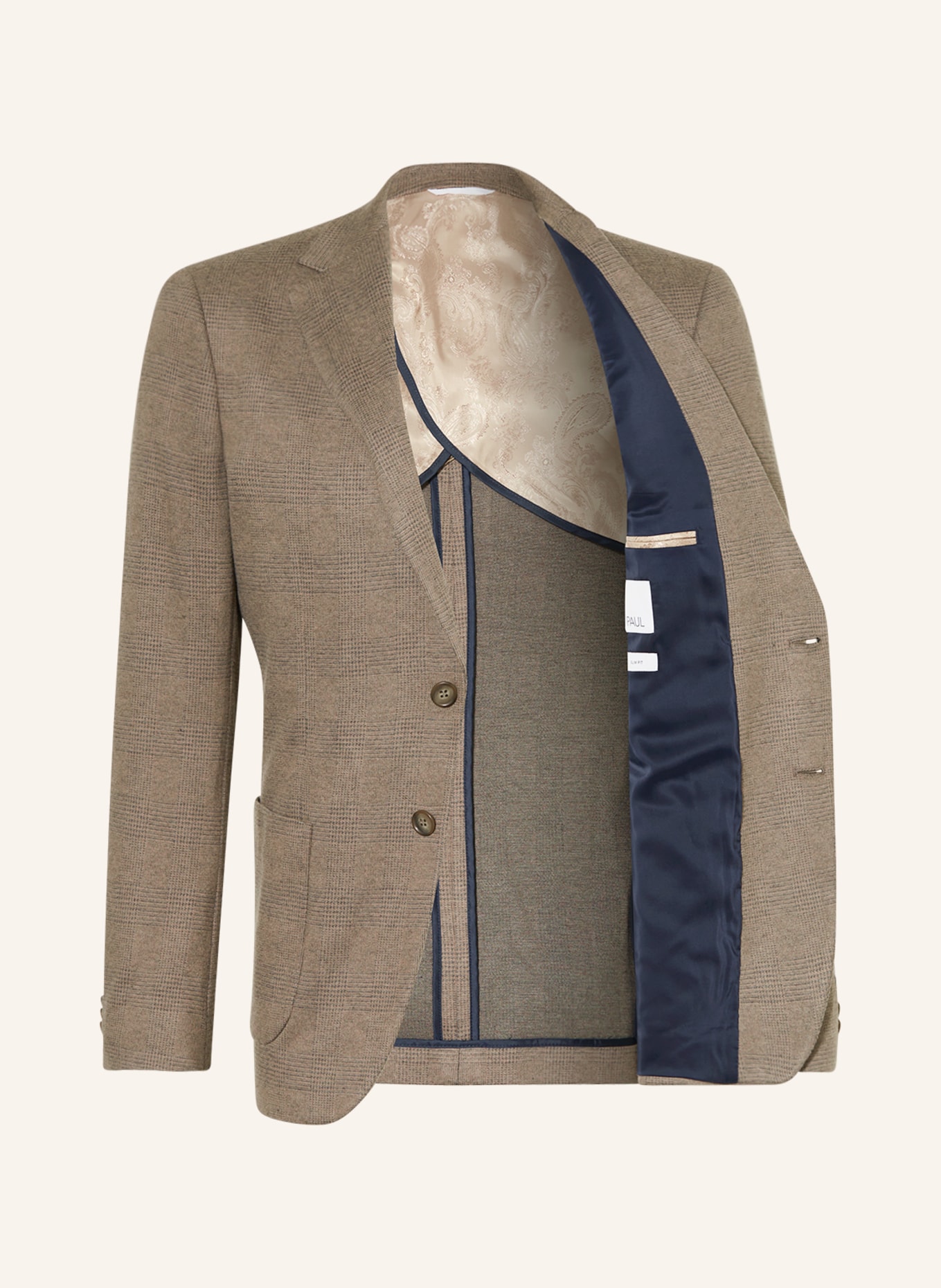 PAUL Suit jacket slim fit in jersey, Color: 810 TAUPE (Image 4)