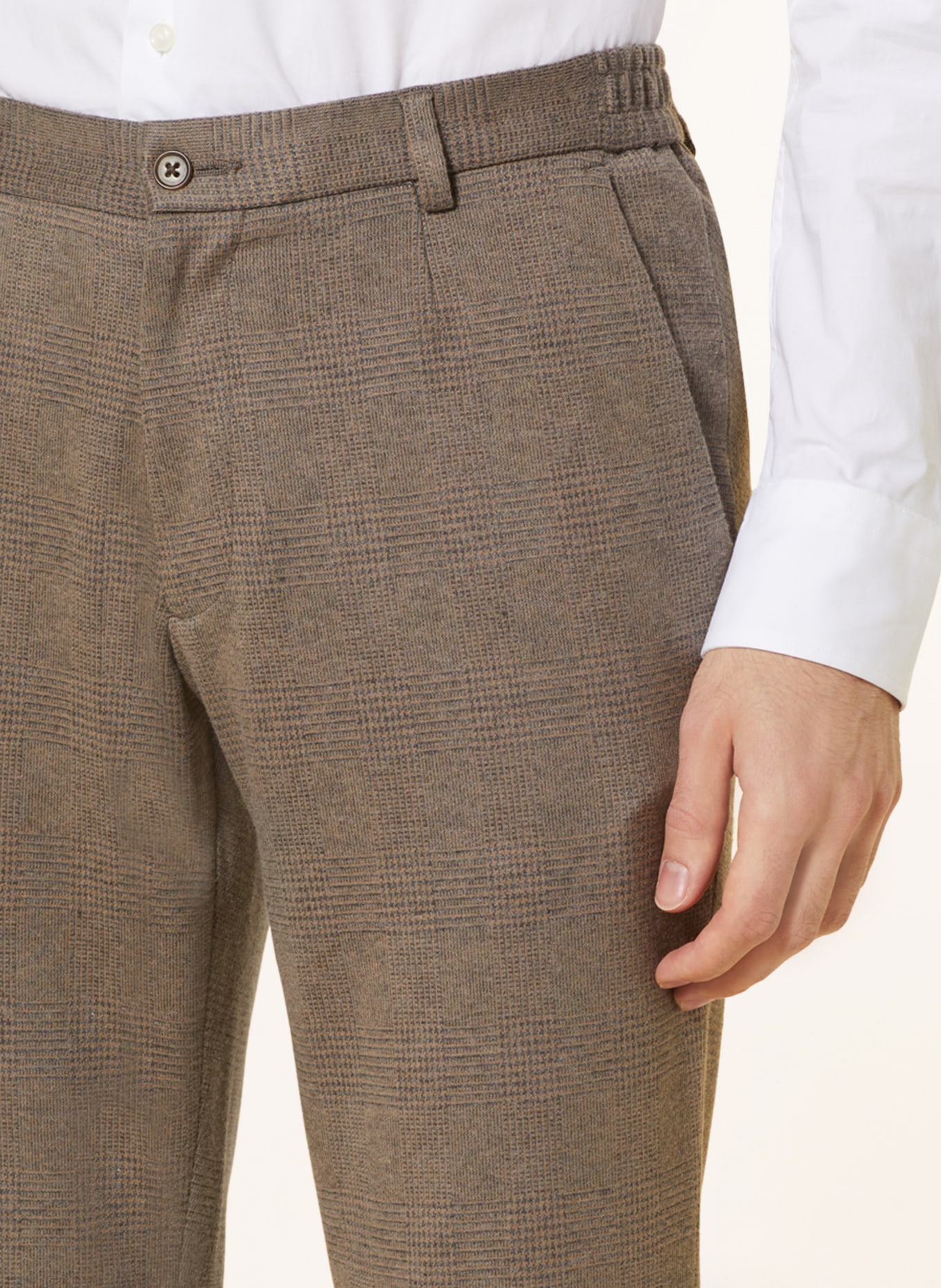 PAUL Spodnie garniturowe extra slim fit, Kolor: 810 TAUPE (Obrazek 6)