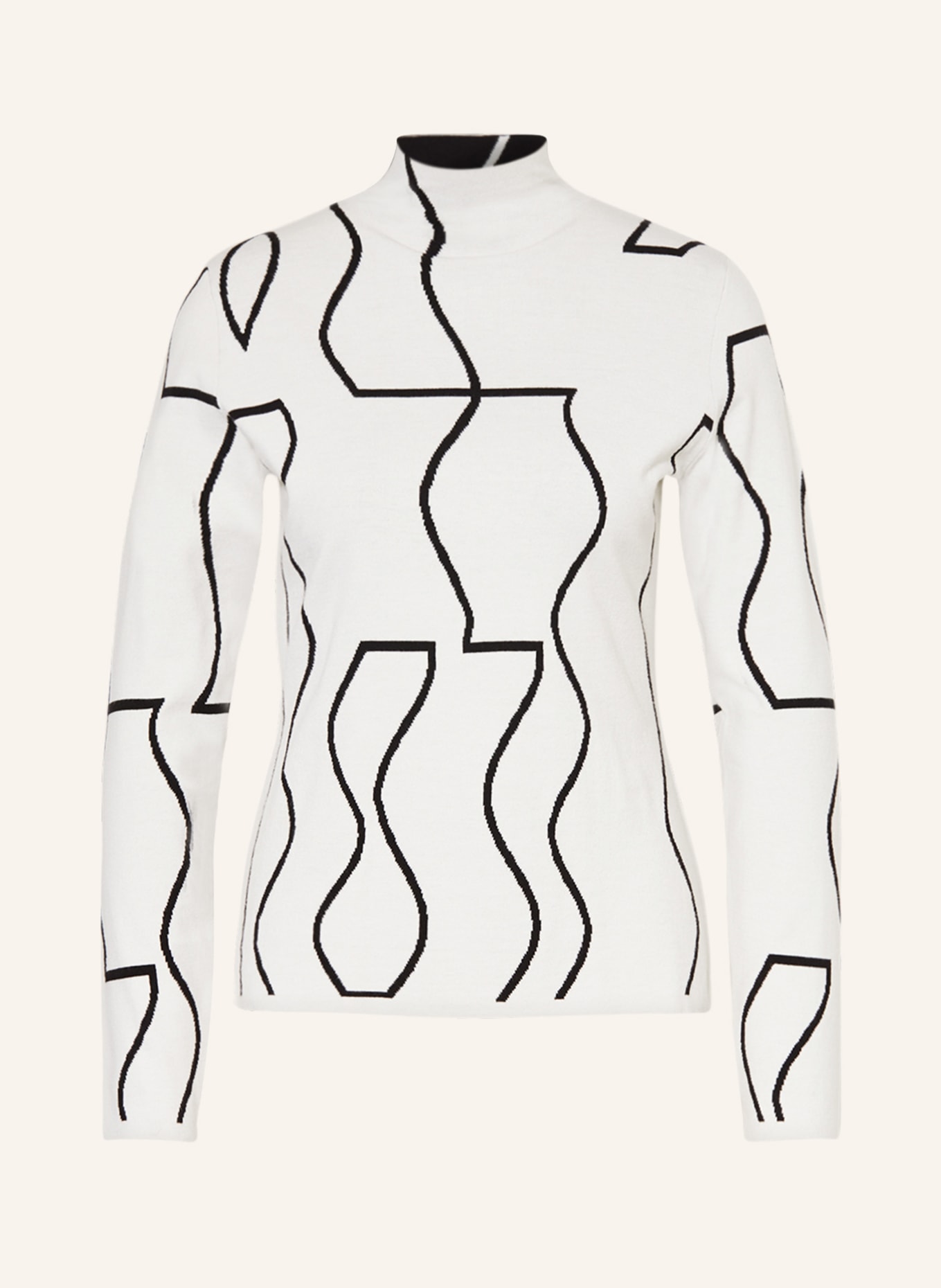 s.Oliver BLACK LABEL Sweater, Color: WHITE/ BLACK (Image 1)