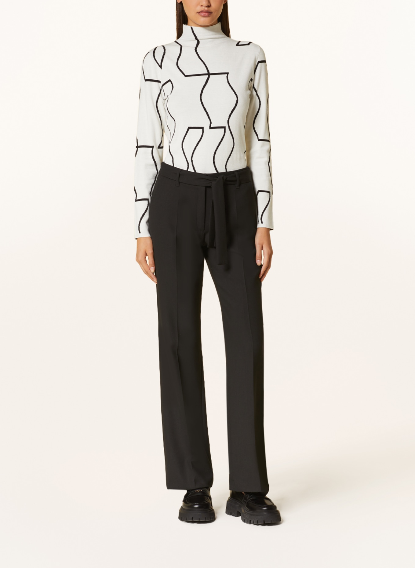 s.Oliver BLACK LABEL Sweater, Color: WHITE/ BLACK (Image 2)