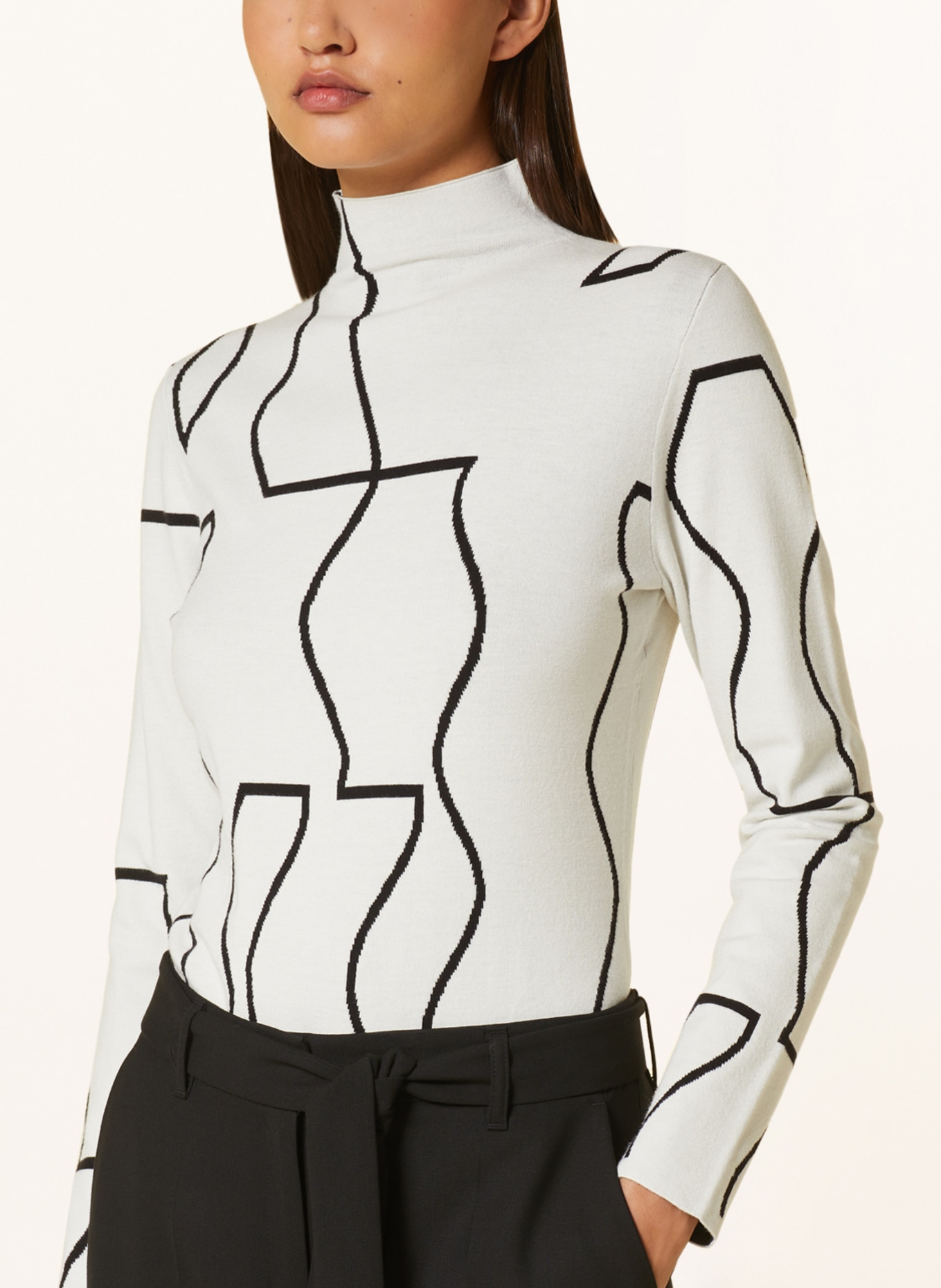 s.Oliver BLACK LABEL Sweater, Color: WHITE/ BLACK (Image 4)