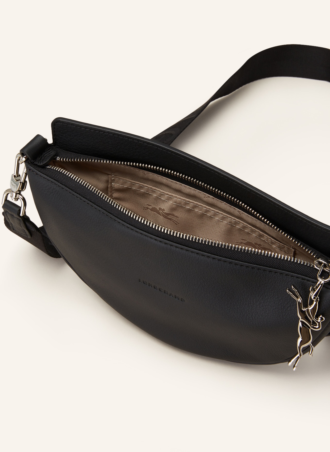 LONGCHAMP Umhängetasche SMILE S: SCHWARZ