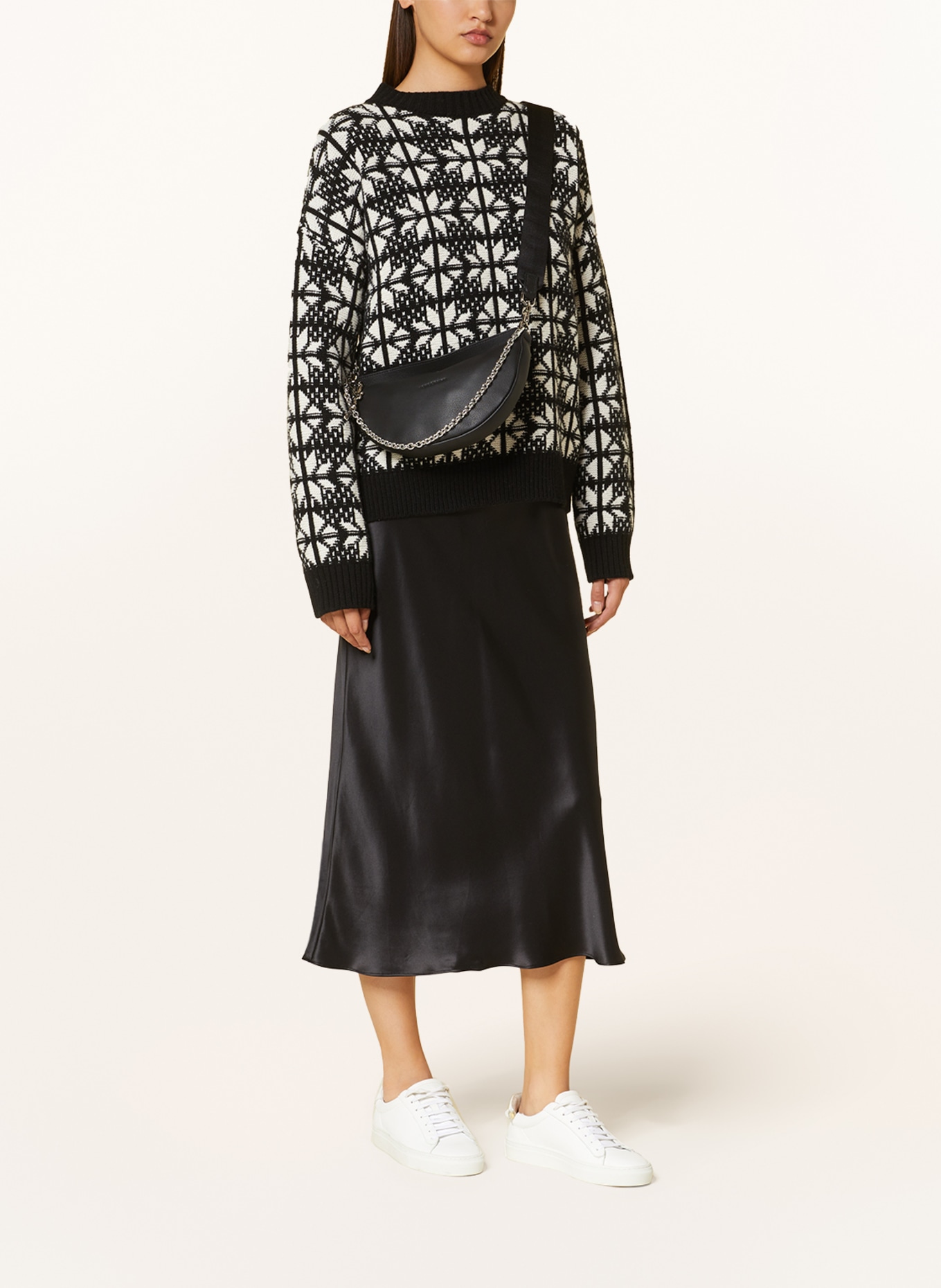 LONGCHAMP Umhängetasche SMILE S: SCHWARZ