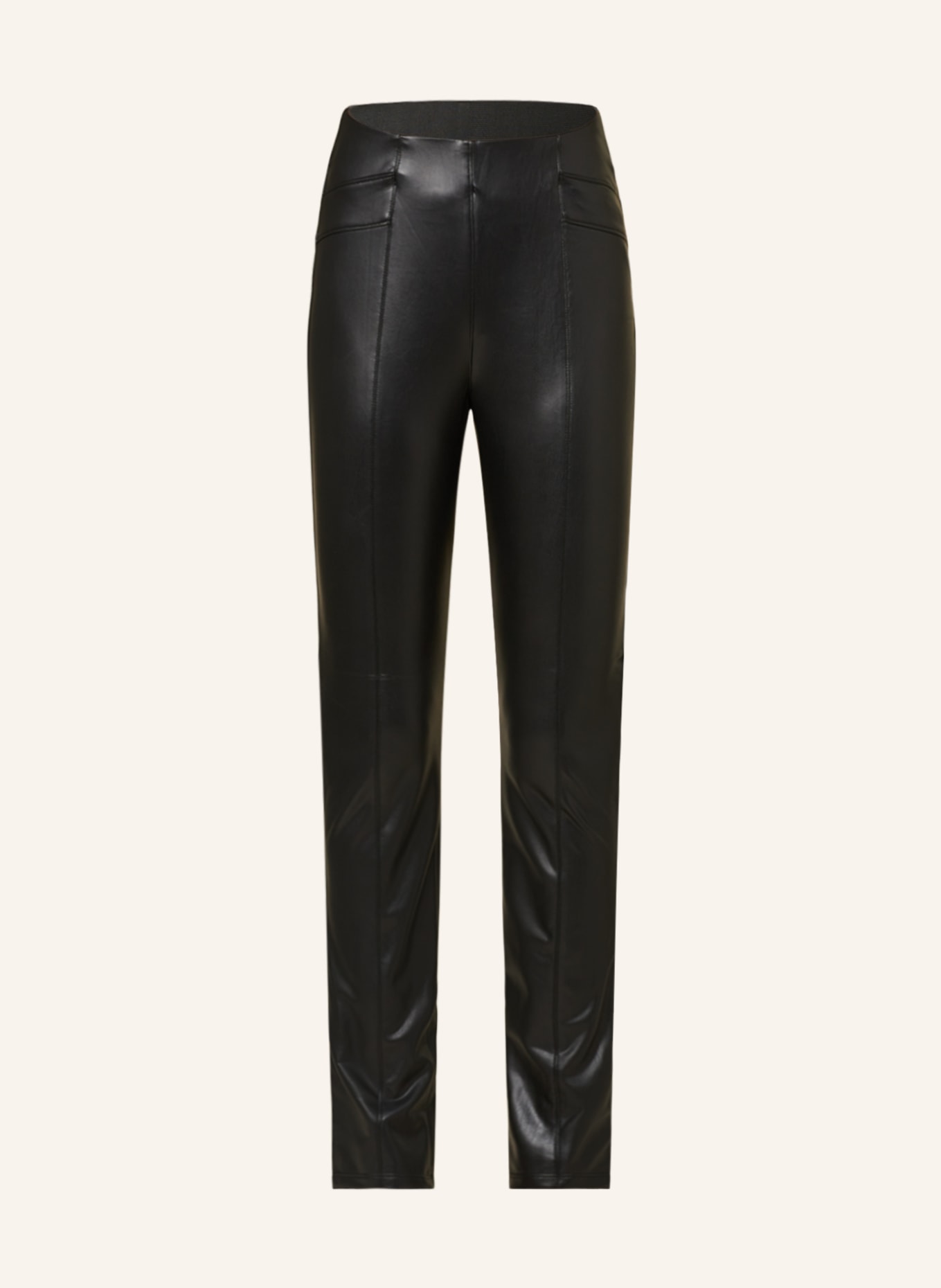 comma Pants in leather look, Color: BLACK (Image 1)