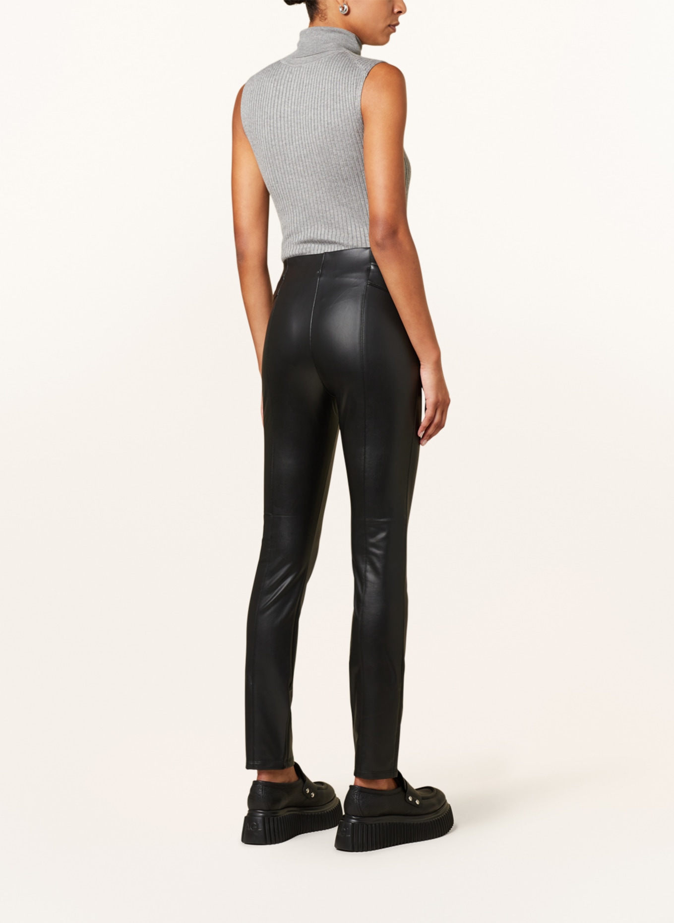 comma Pants in leather look, Color: BLACK (Image 3)