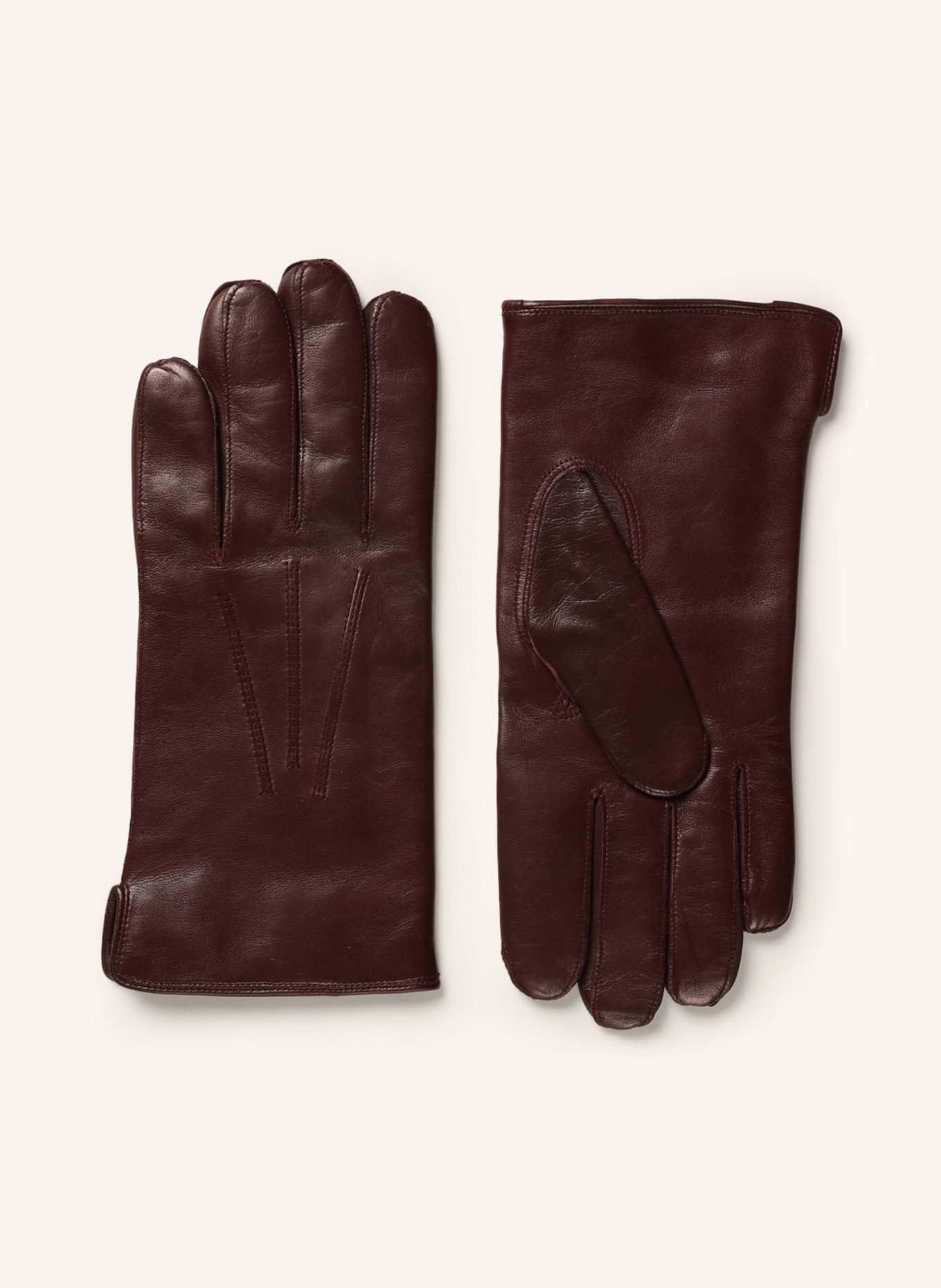 TR HANDSCHUHE WIEN Leather gloves, Color: DARK RED (Image 1)