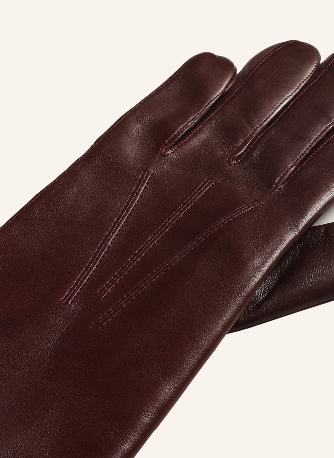 TR HANDSCHUHE WIEN Leather gloves, Color: DARK RED (Image 2)