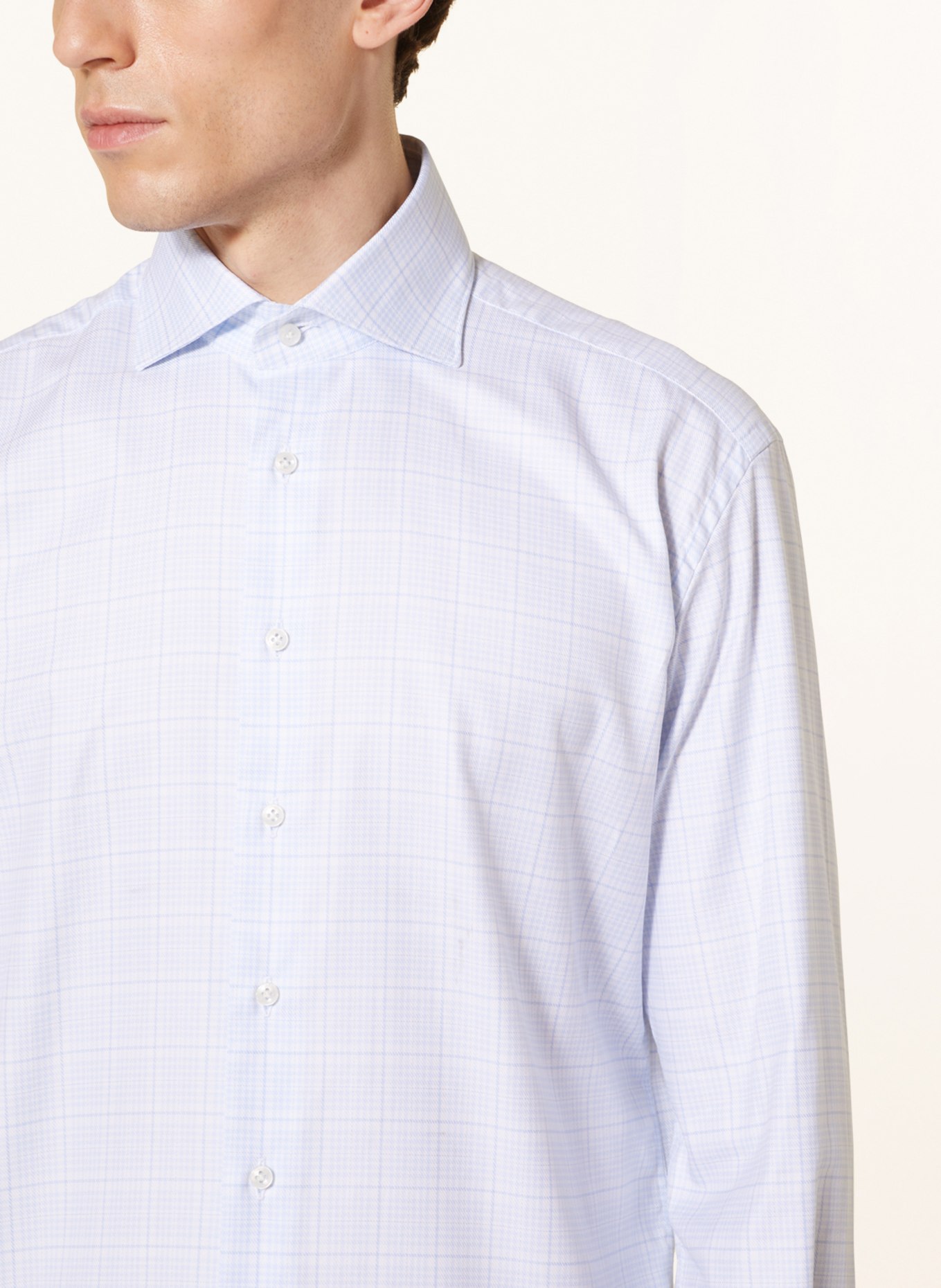 ARTIGIANO Shirt fitted fit, Color: LIGHT BLUE/ WHITE (Image 4)