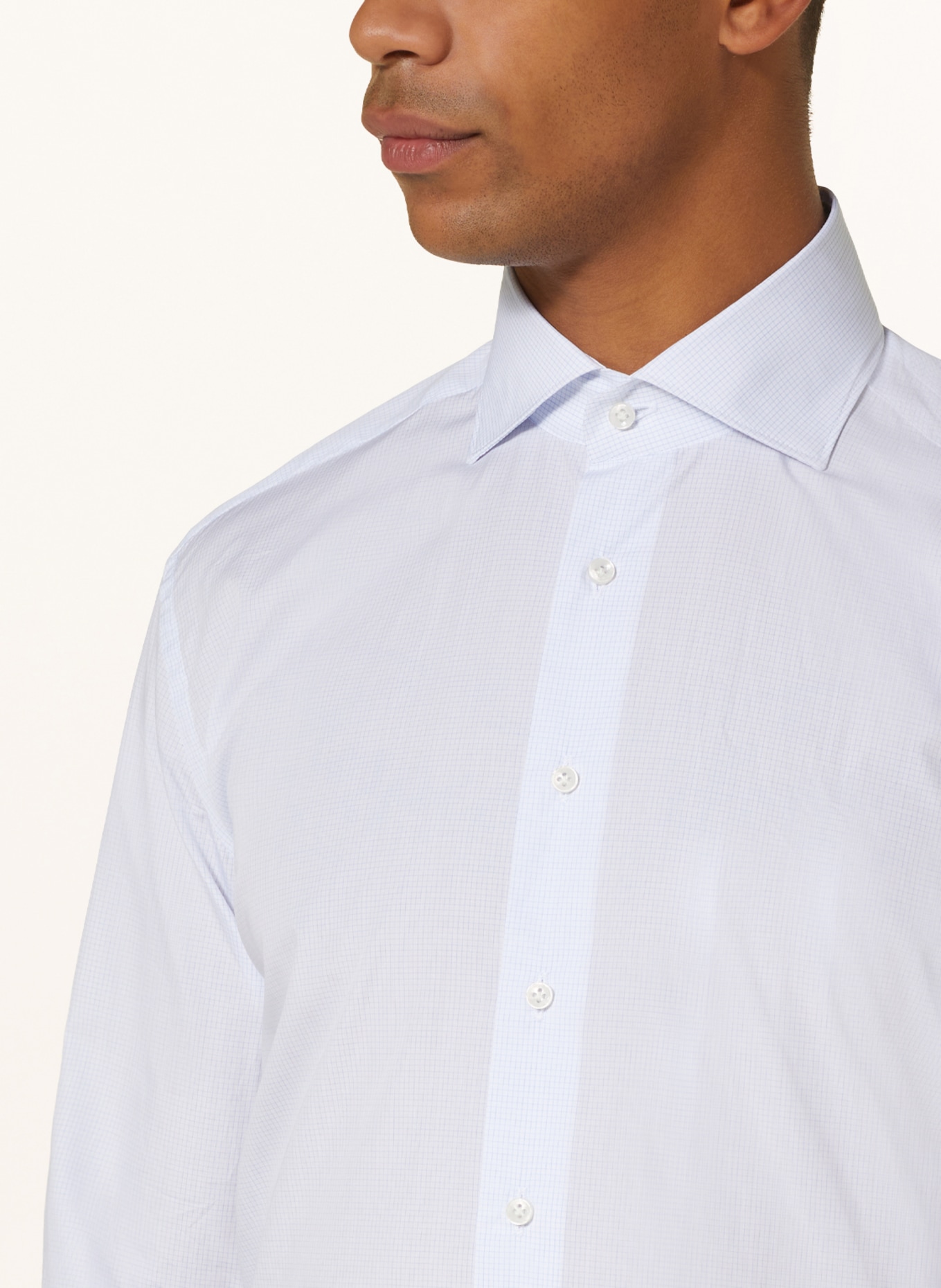 ARTIGIANO Shirt slim fit, Color: WHITE/ LIGHT BLUE (Image 4)