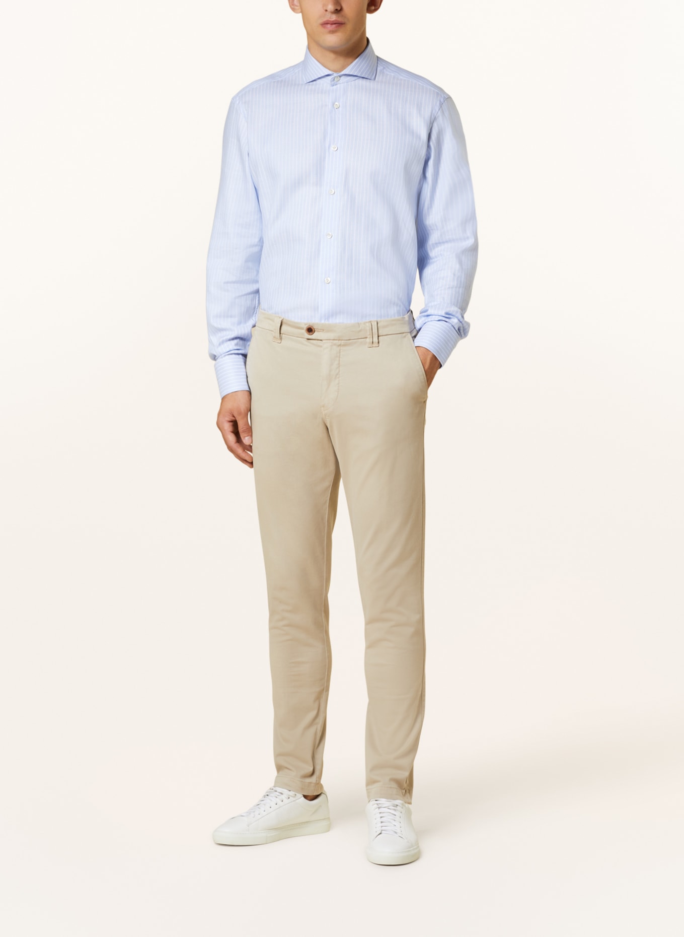 van Laack Shirt RESO tailor fit, Color: LIGHT BLUE/ WHITE (Image 2)