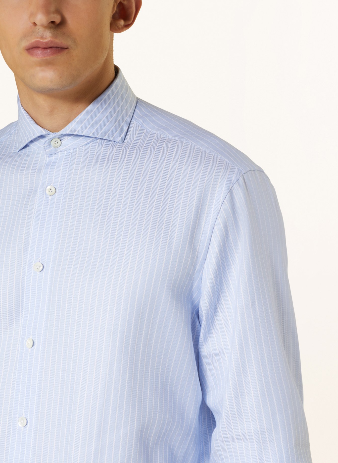 van Laack Shirt RESO tailor fit, Color: LIGHT BLUE/ WHITE (Image 4)