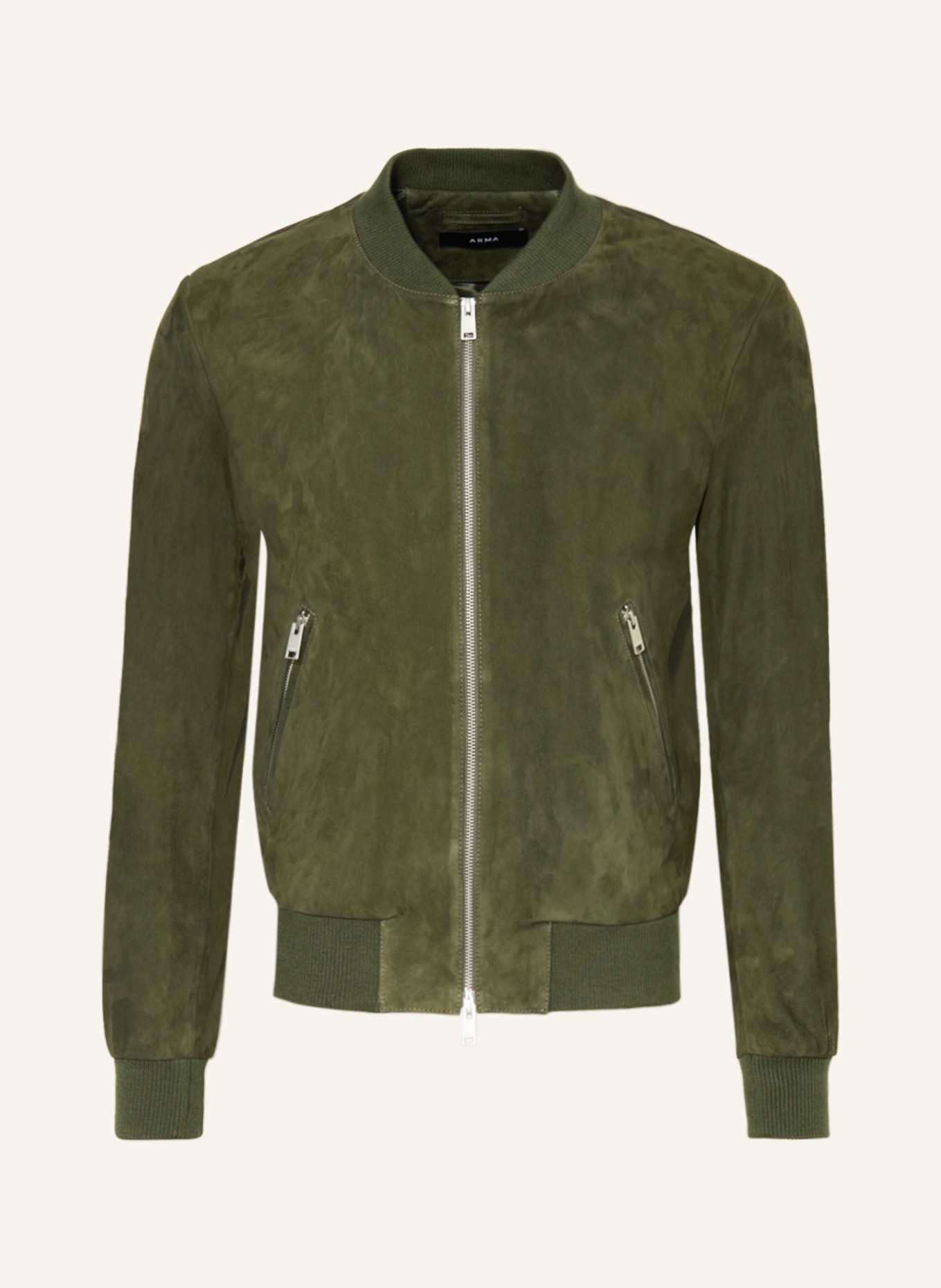 ARMA Leather bomber jacket DIDIER, Color: KHAKI (Image 1)