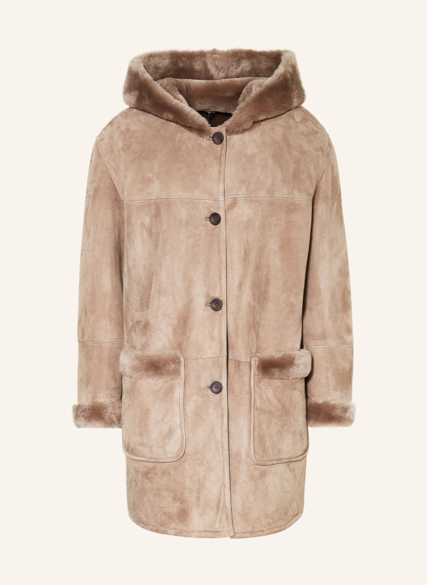 ARMA Leather coat ROVER, Color: TAUPE (Image 1)