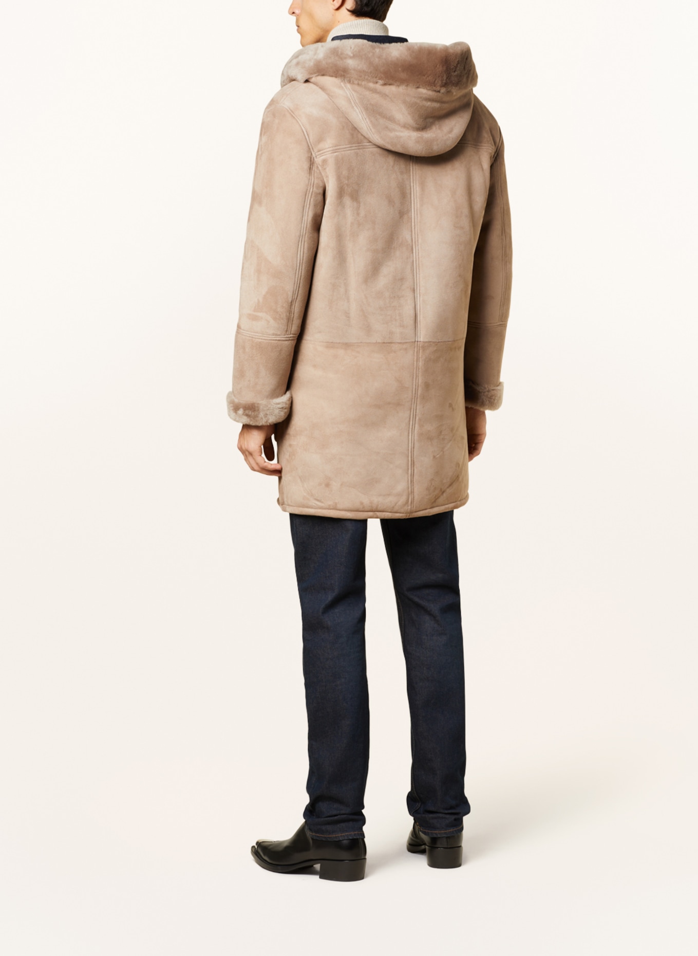 ARMA Leather coat ROVER, Color: TAUPE (Image 3)