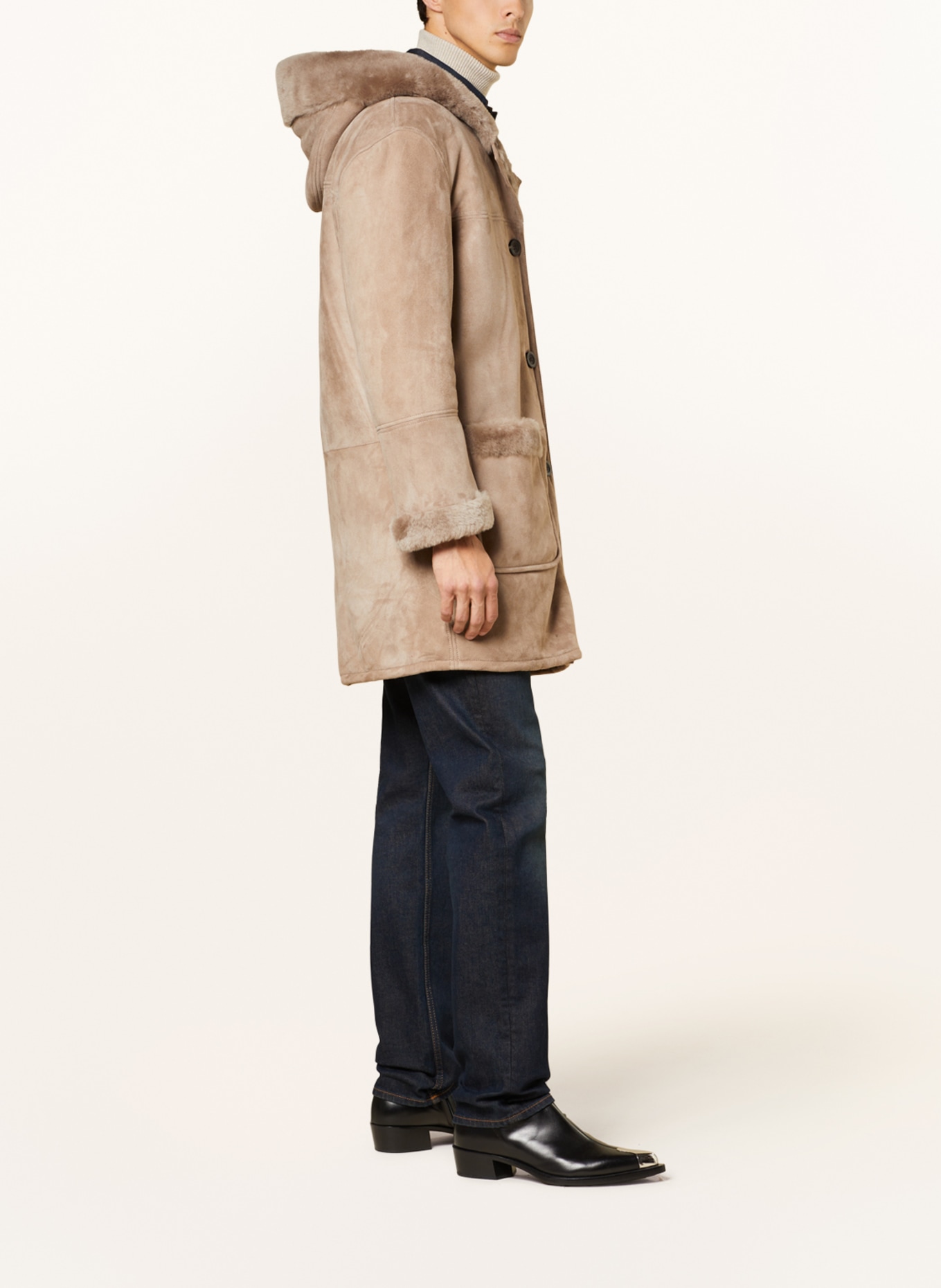 ARMA Leather coat ROVER, Color: TAUPE (Image 4)