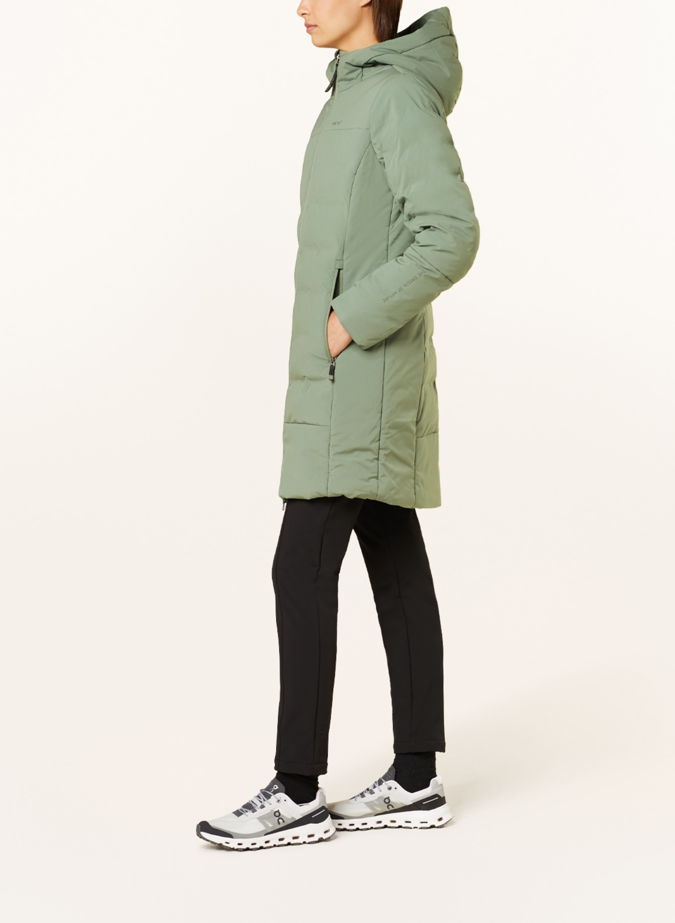 me°ru' Quilted coat UDDEVALLA, Color: LIGHT GREEN (Image 4)