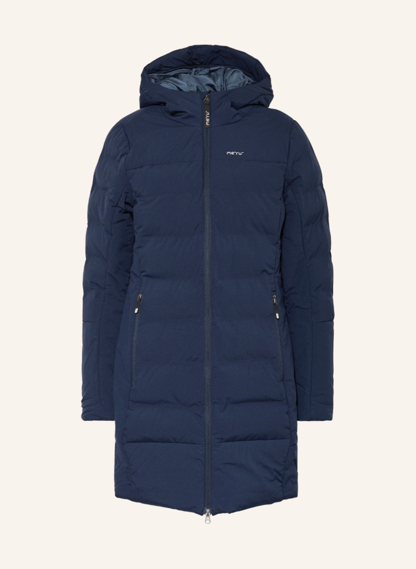 me°ru' Prošívaný kabát UDDEVALLA: TMAVĚ MODRÁ