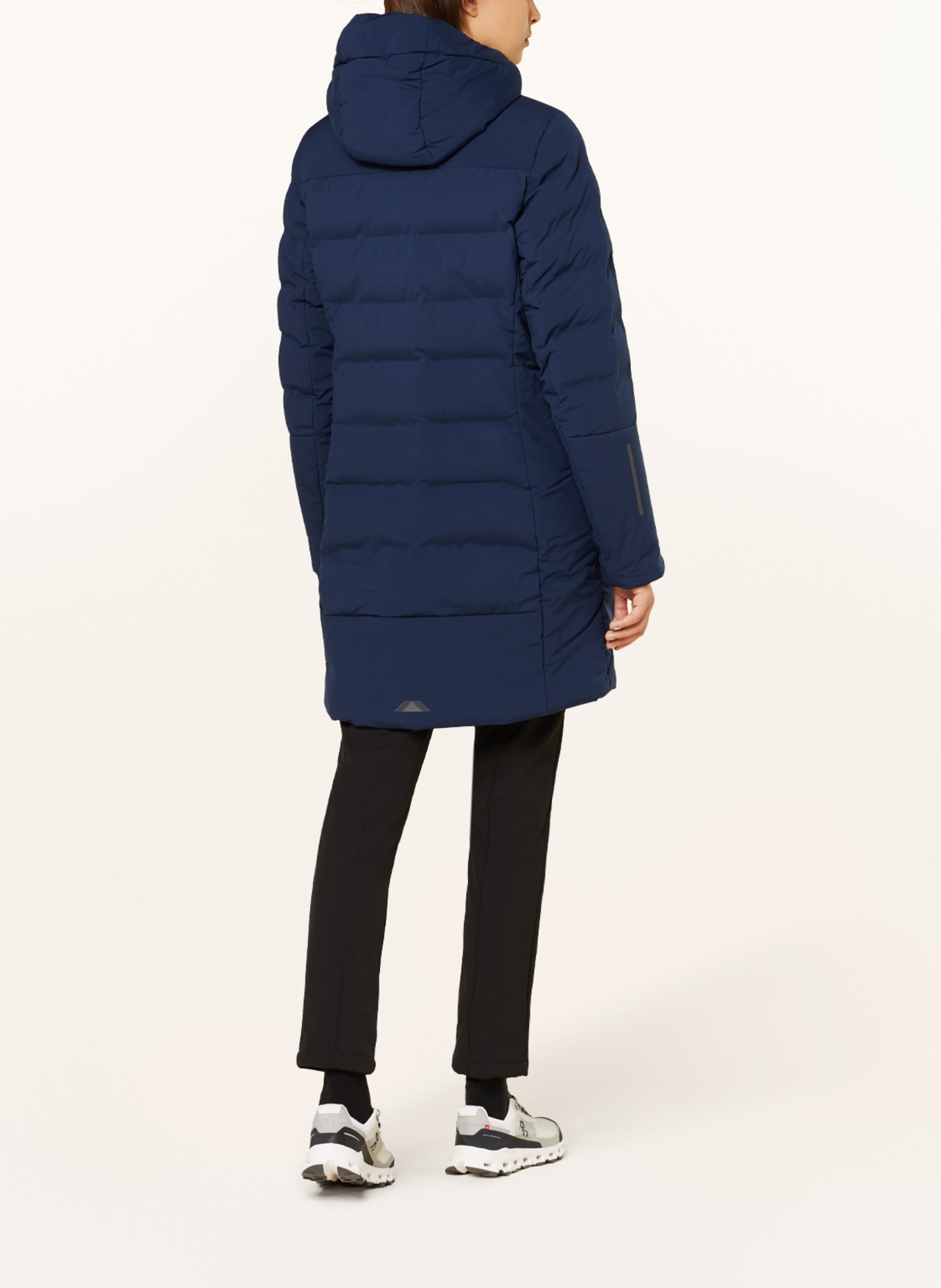 me°ru' Prošívaný kabát UDDEVALLA: TMAVĚ MODRÁ