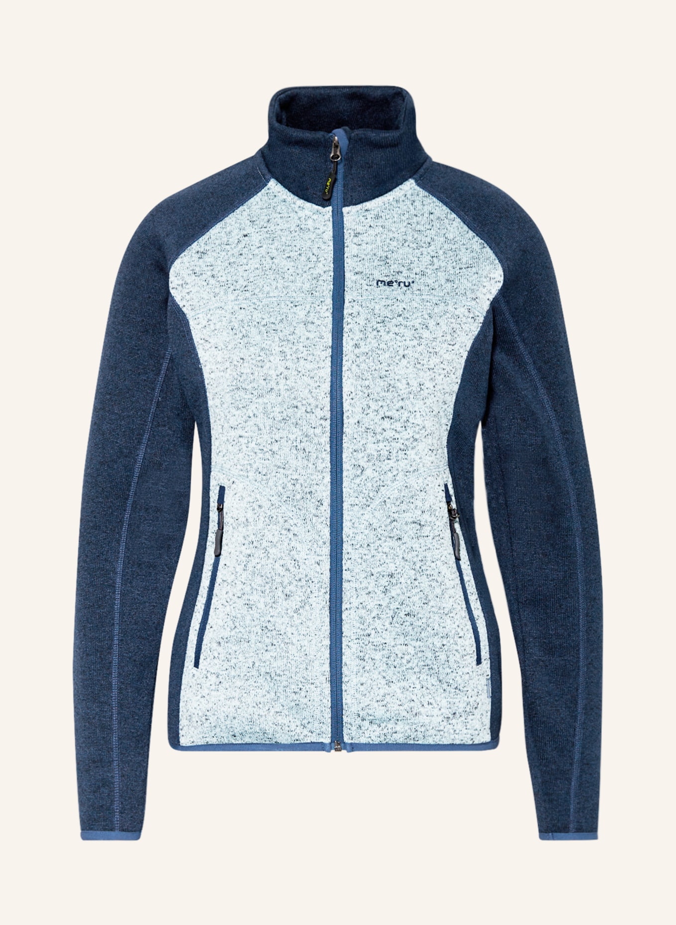 me°ru' Knitted fleece jacket BALLERUP, Color: BLUE/ LIGHT BLUE/ DARK BLUE (Image 1)