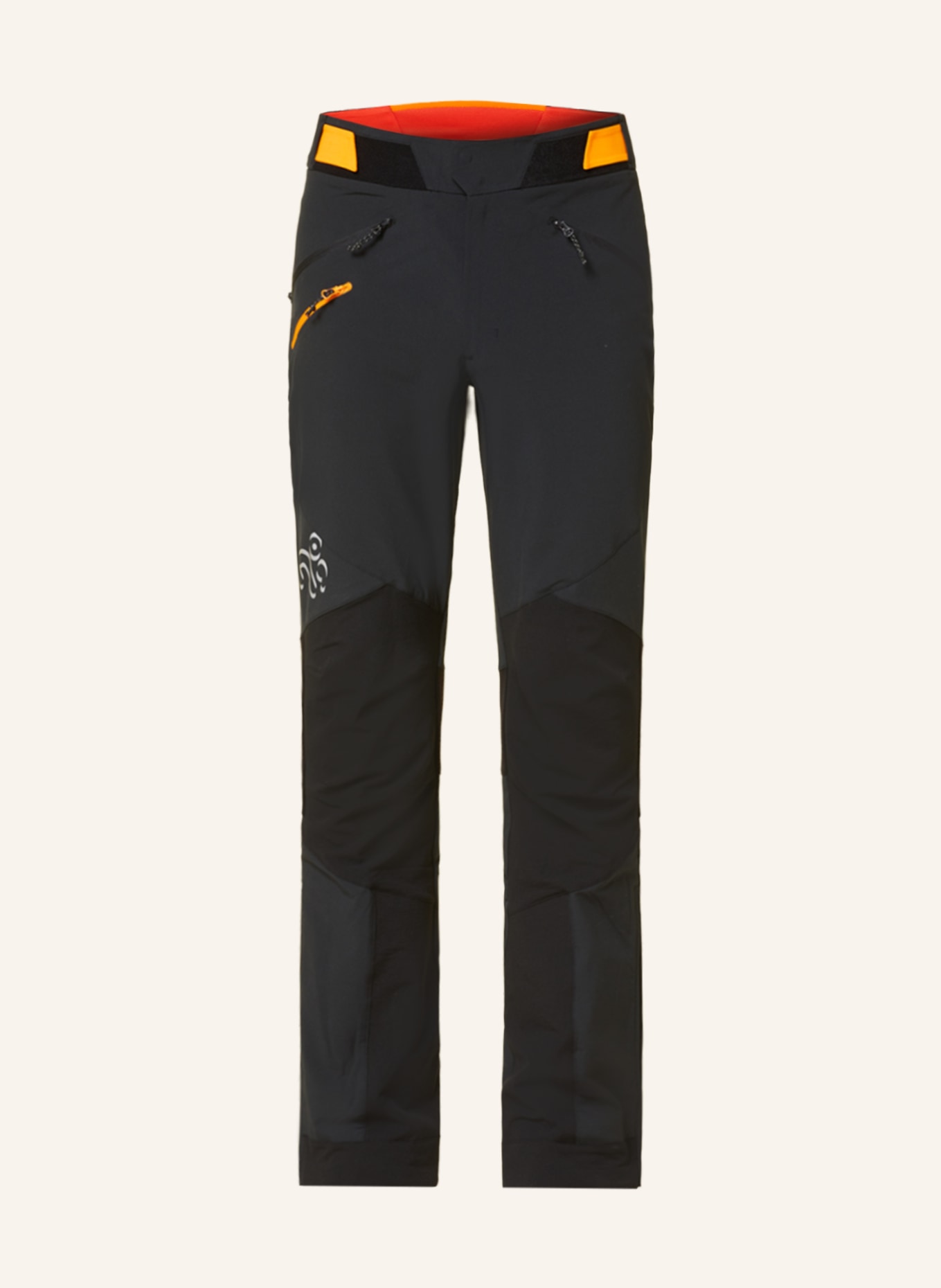 me°ru' Trekking pants TEMUKA, Color: BLACK/ ORANGE (Image 1)