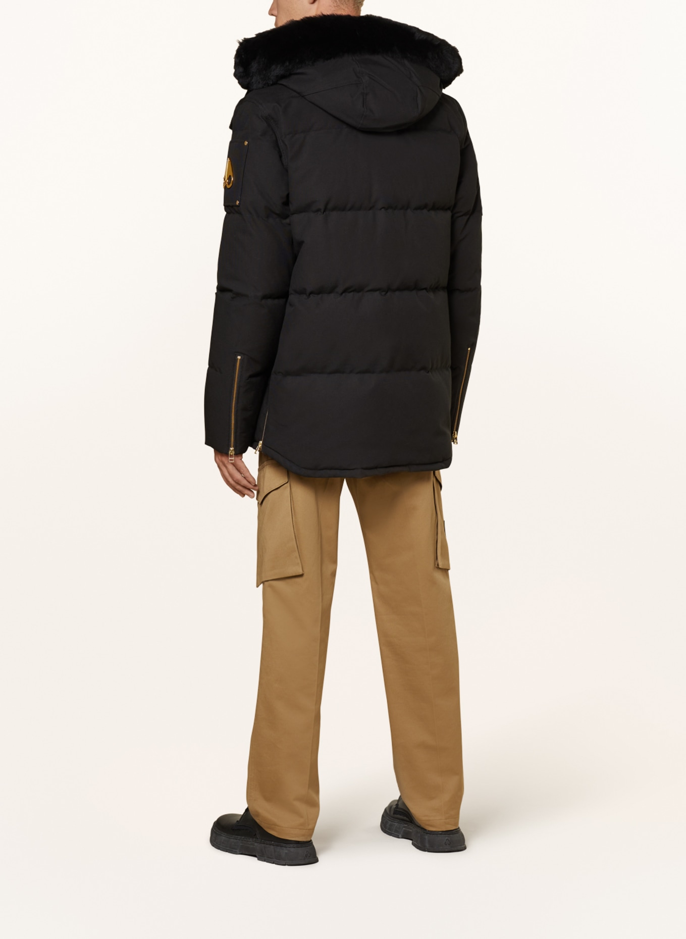 MOOSE KNUCKLES Down jacket GOLD 3Q with detachable hood, Color: BLACK (Image 3)