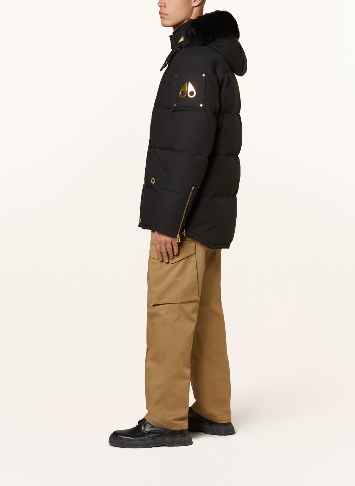 MOOSE KNUCKLES Down jacket GOLD 3Q with detachable hood, Color: BLACK (Image 4)