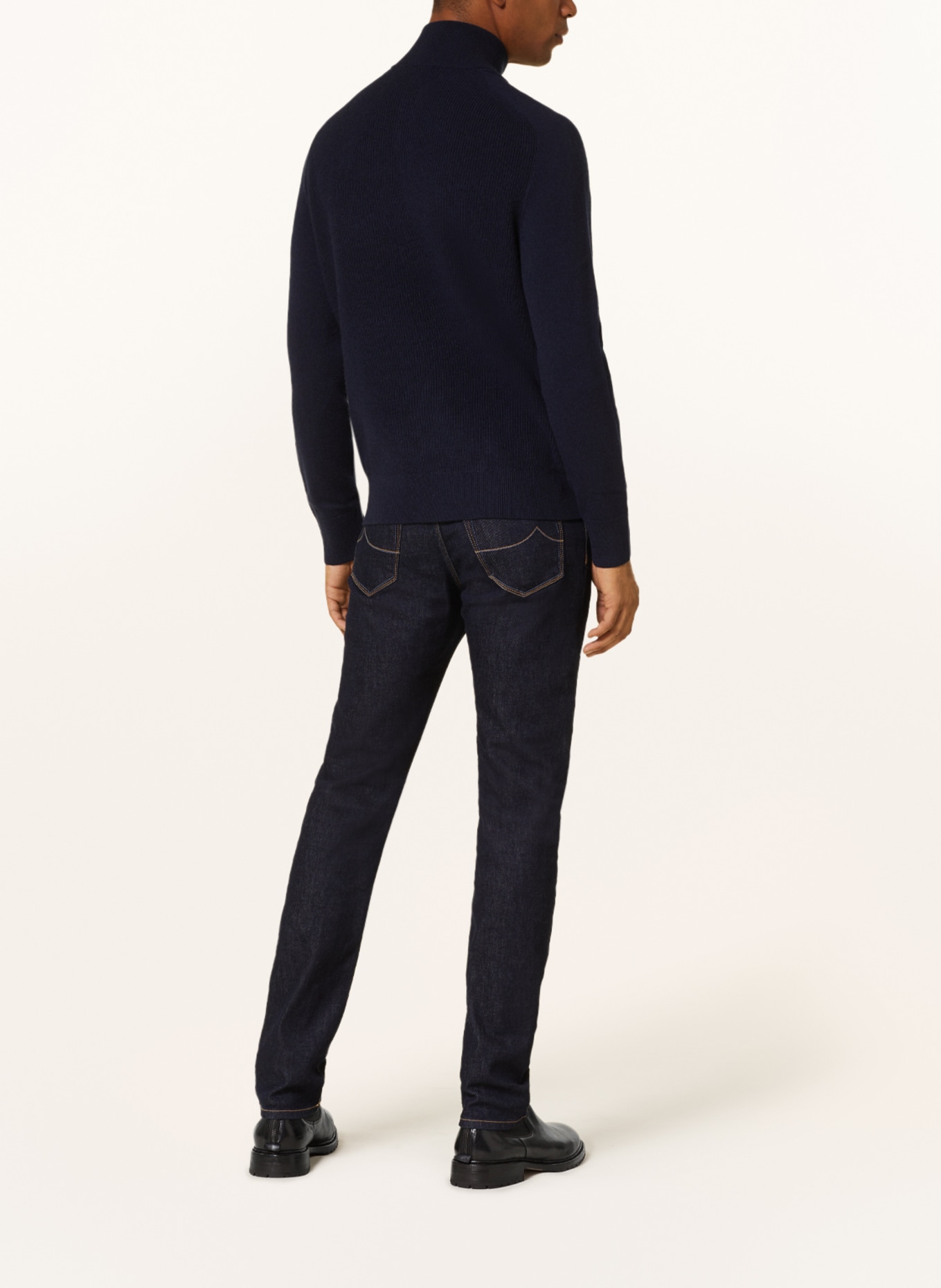 BOGNER Half-zip sweater DEREK with cashmere, Color: DARK BLUE (Image 3)