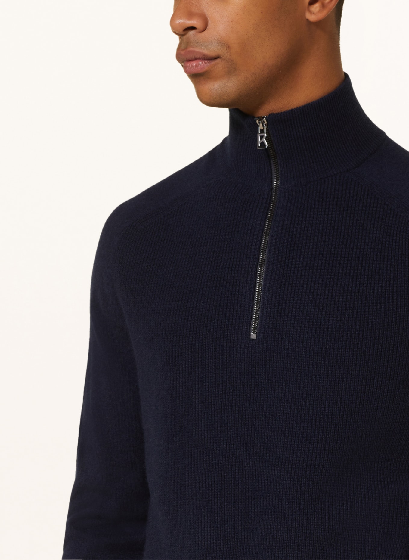 BOGNER Half-zip sweater DEREK with cashmere, Color: DARK BLUE (Image 4)