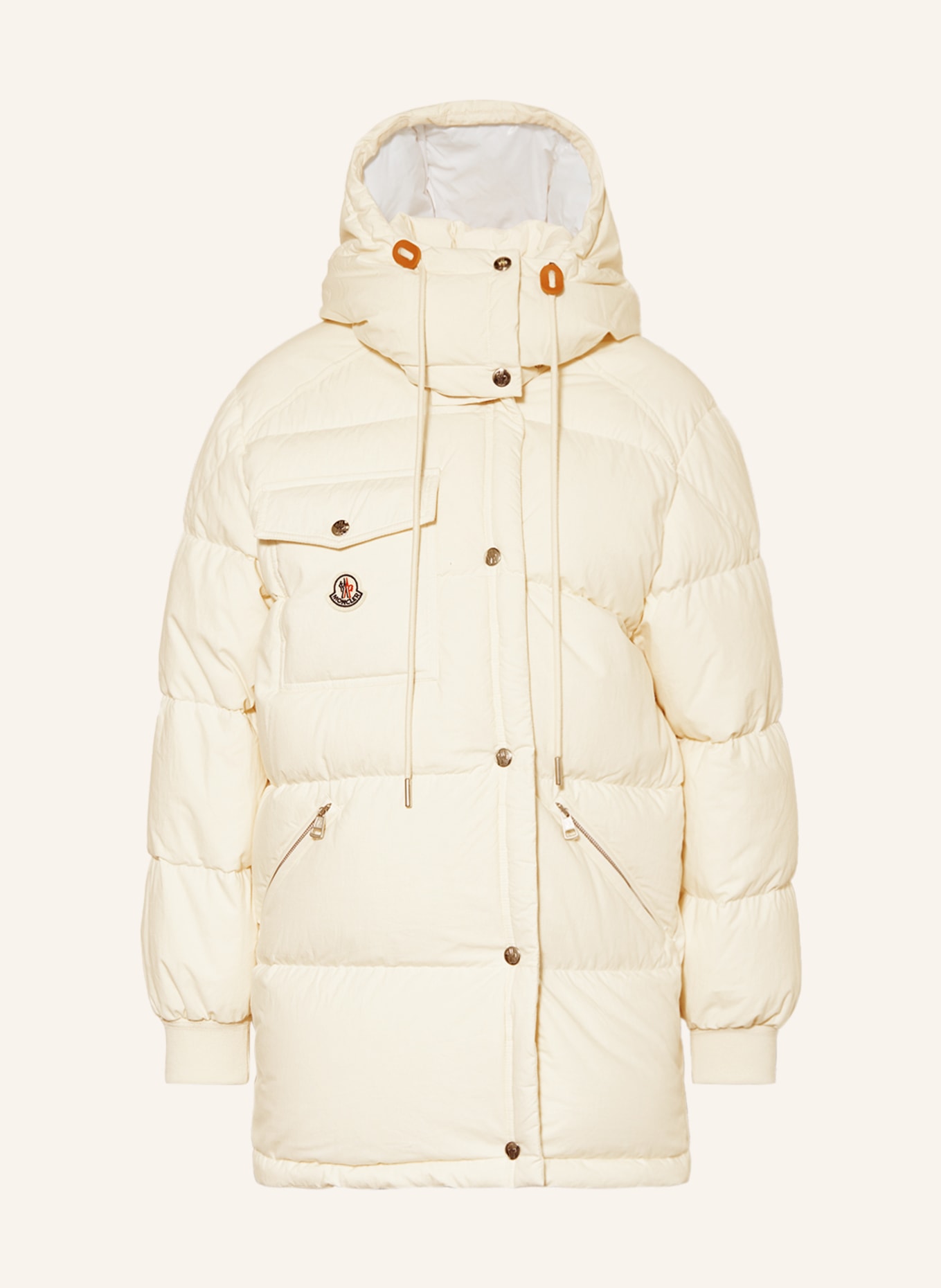 MONCLER Down jacket KARAKORUM COTTON with detachable hood, Color: WHITE (Image 1)