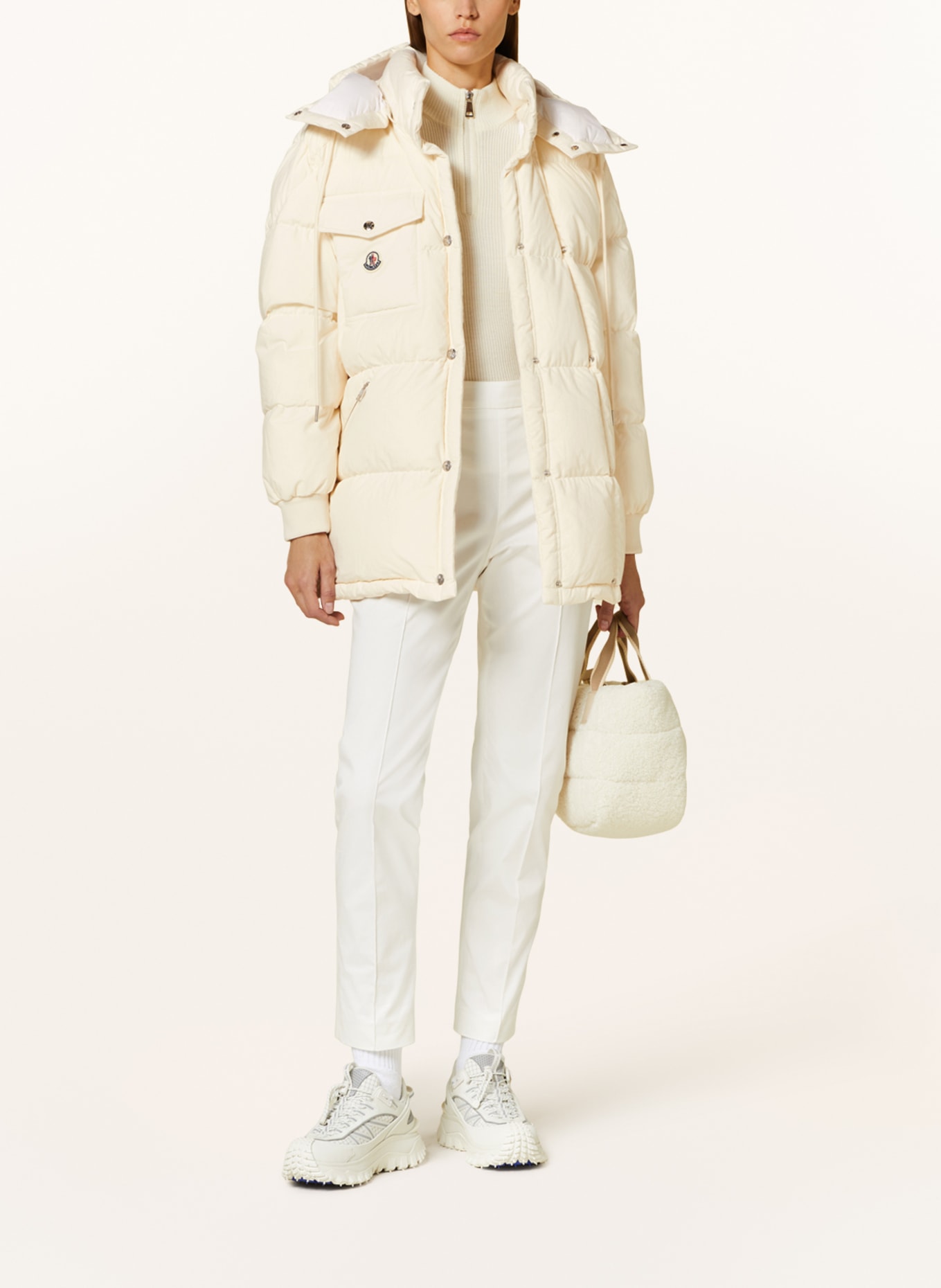 MONCLER Down jacket KARAKORUM COTTON with detachable hood, Color: WHITE (Image 2)