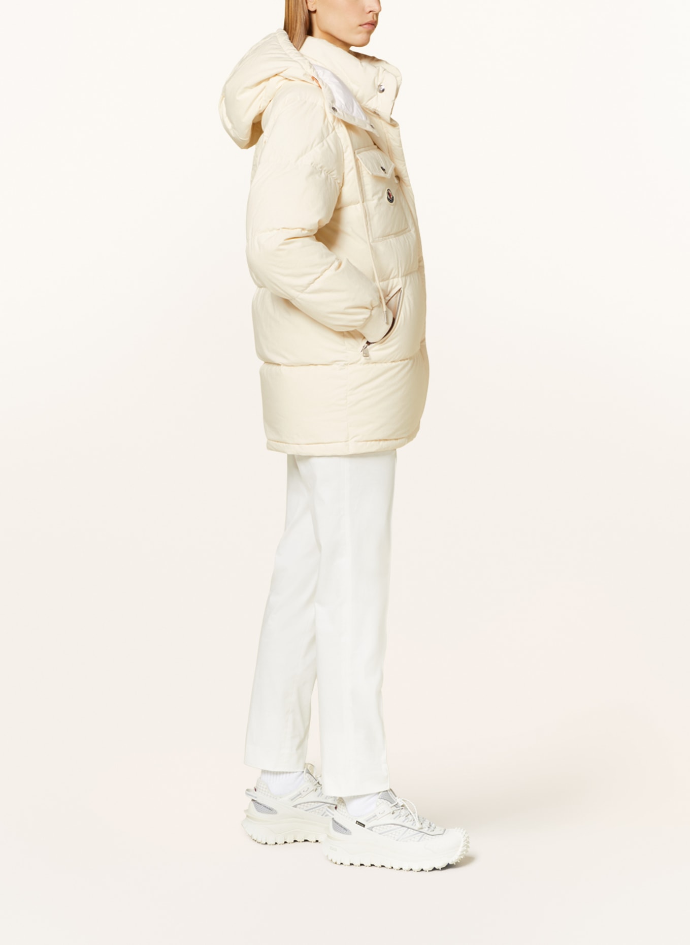 MONCLER Down jacket KARAKORUM COTTON with detachable hood, Color: WHITE (Image 4)