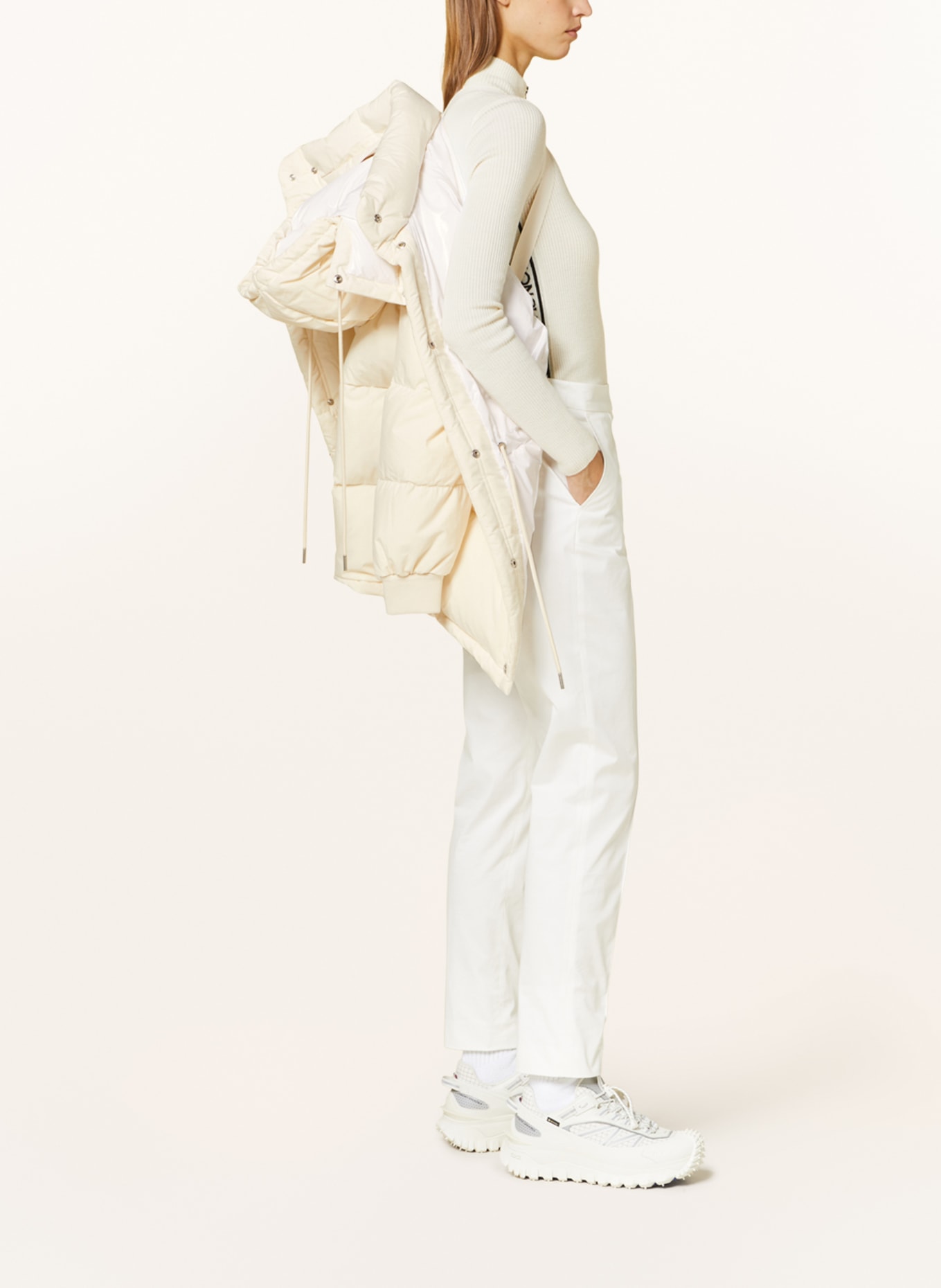 MONCLER Down jacket KARAKORUM COTTON with detachable hood, Color: WHITE (Image 5)