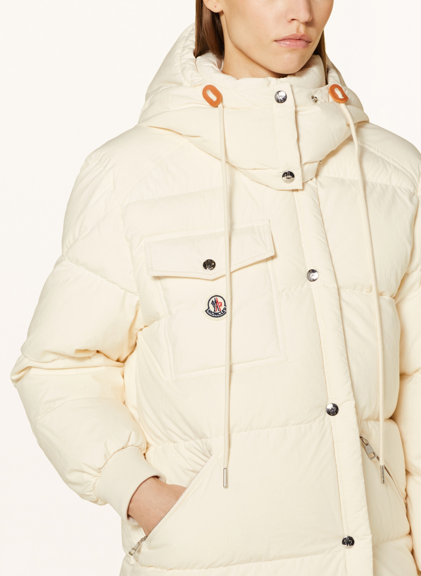MONCLER Down jacket KARAKORUM COTTON with detachable hood, Color: WHITE (Image 6)