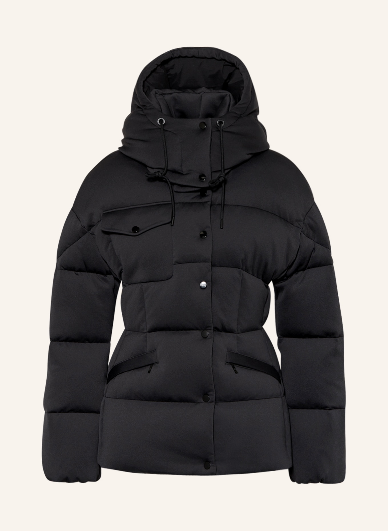 MONCLER Down jacket KARAKORUM TECH JERSEY with detachable hood, Color: BLACK (Image 1)