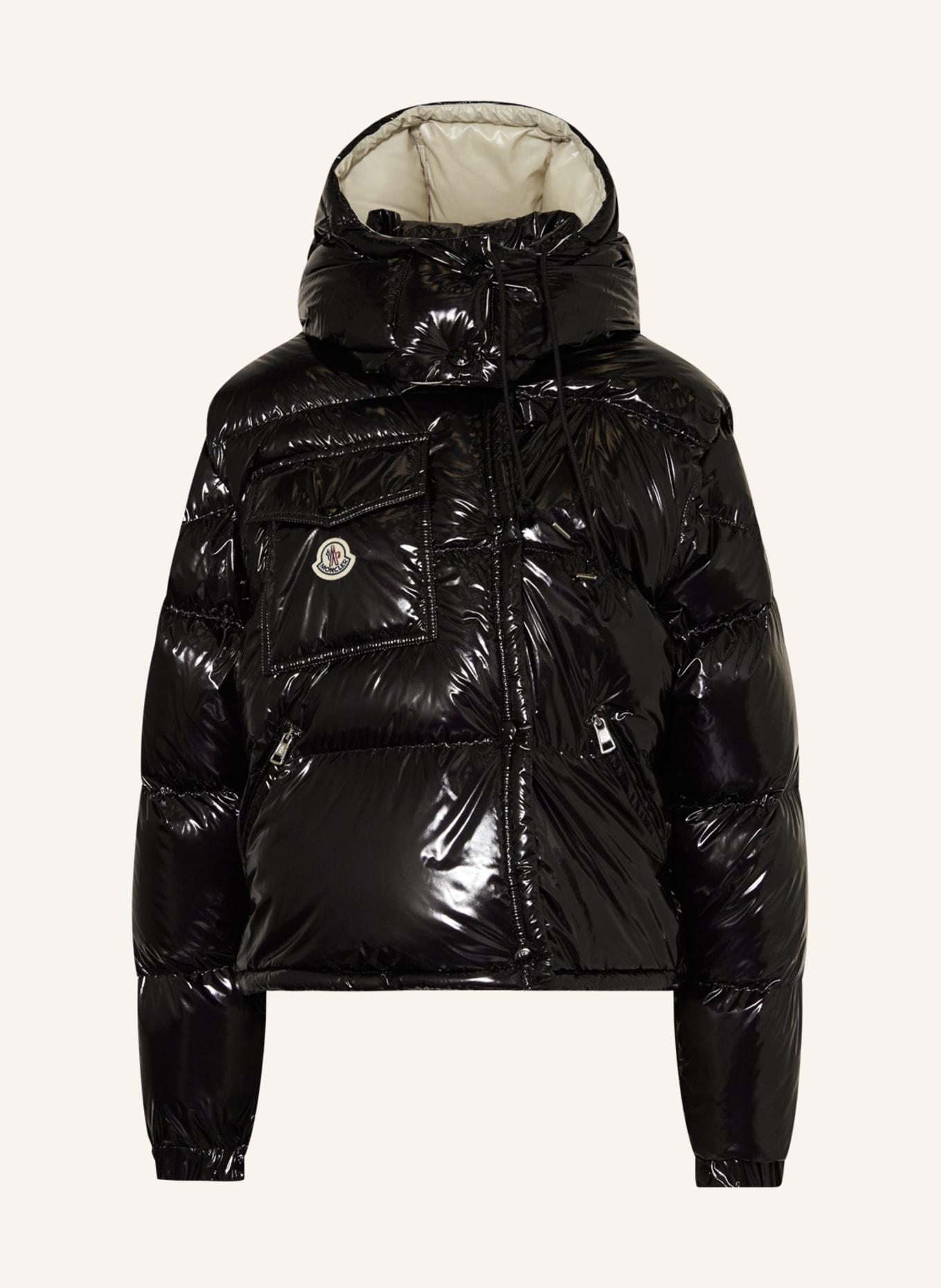 MONCLER Down jacket KARAKORUM RIPSTOP with detachable sleeves and hood, Color: BLACK (Image 1)