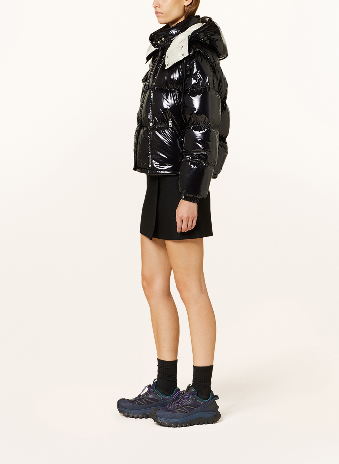 MONCLER Down jacket KARAKORUM RIPSTOP with detachable sleeves and hood, Color: BLACK (Image 5)