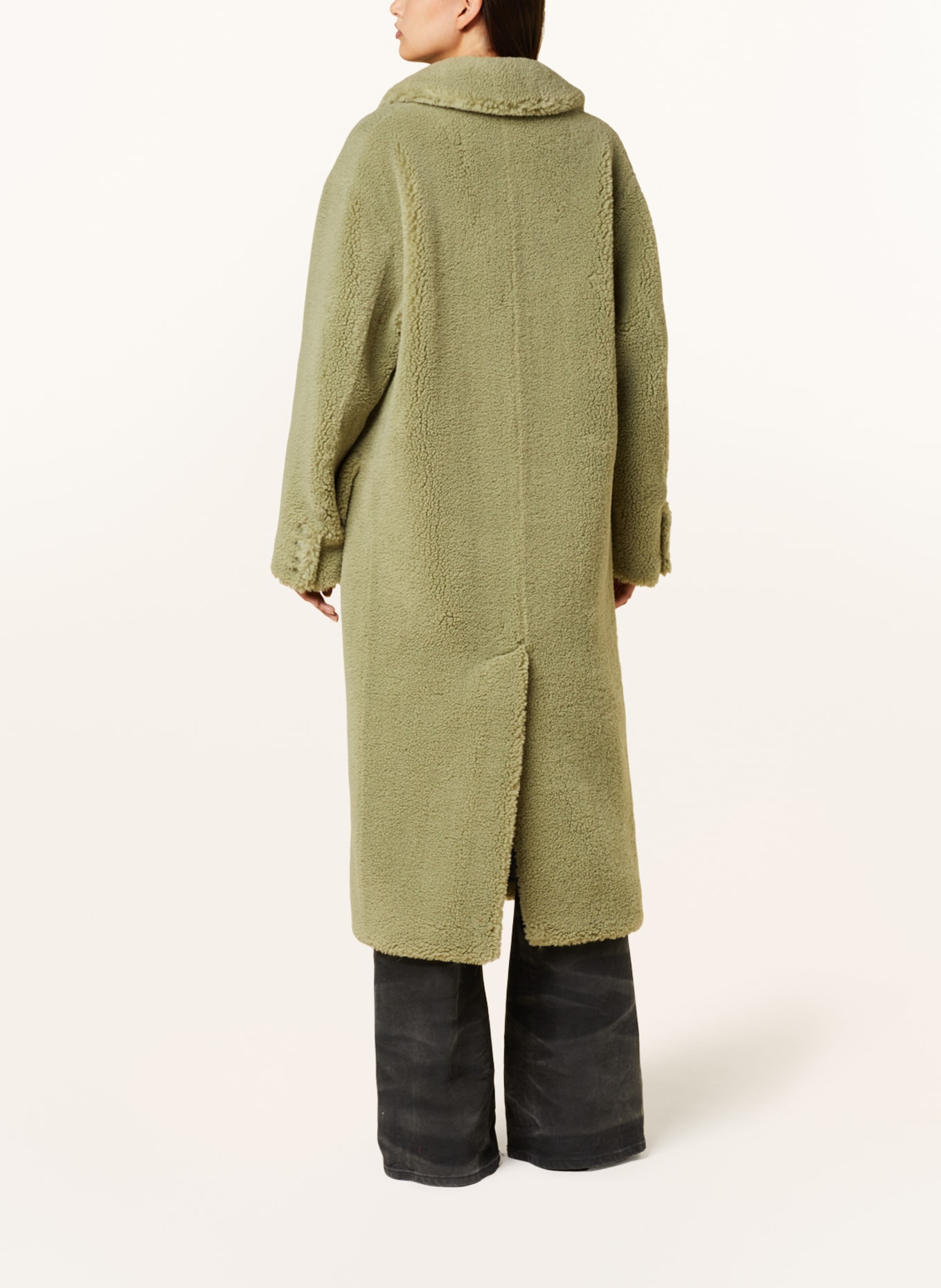 STAND STUDIO Teddy coat TAYLA, Color: LIGHT GREEN (Image 3)