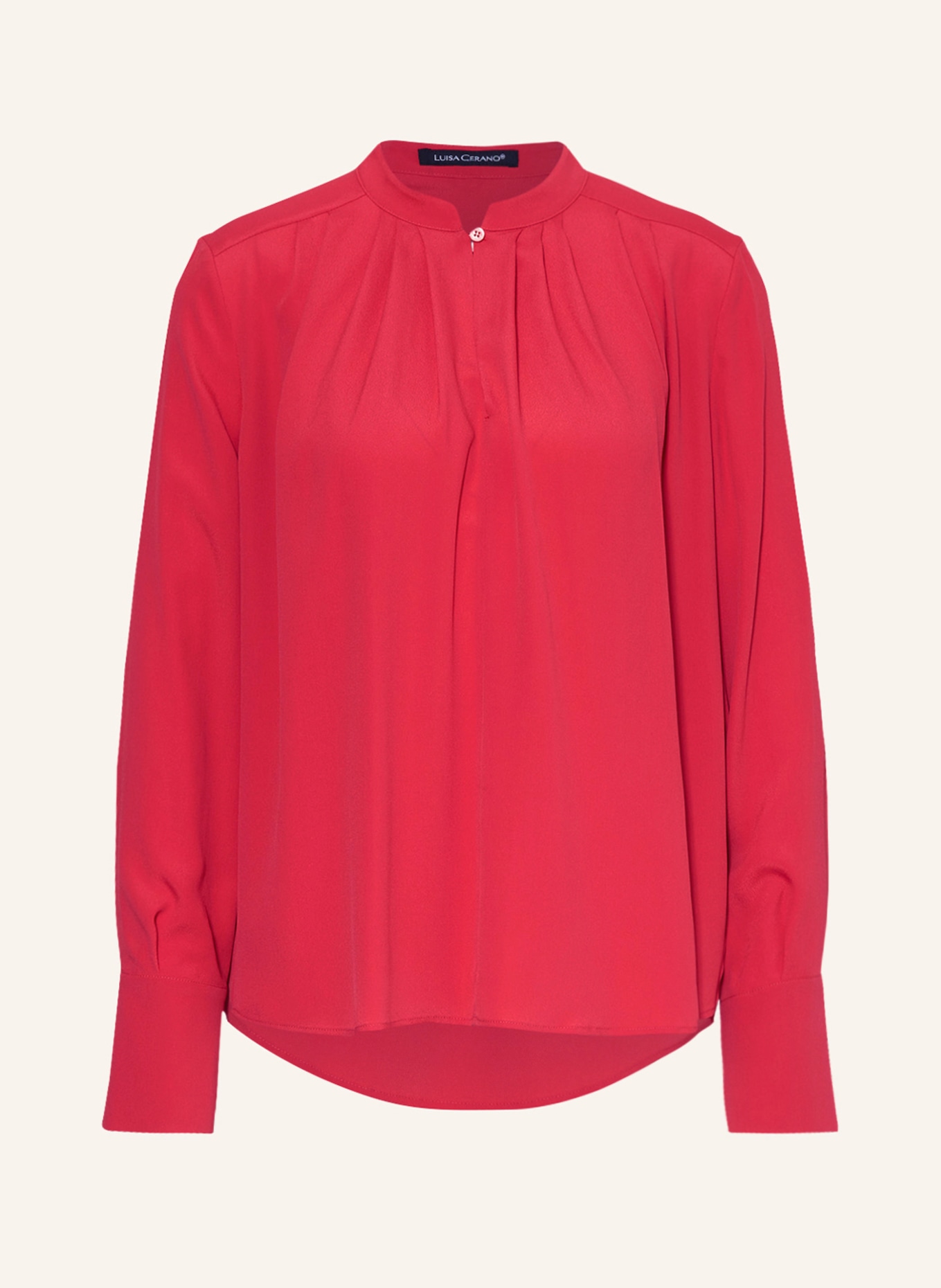 LUISA CERANO Shirt blouse with silk, Color: NEON RED (Image 1)