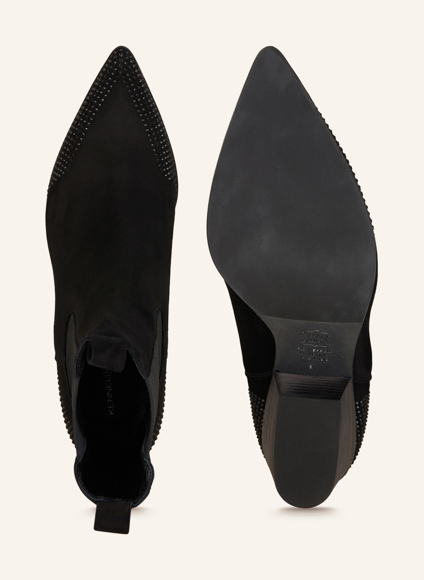 KENNEL & SCHMENGER Kovbojské boty DALLAS s ozdobnými kamínky, Barva: ČERNÁ (Obrázek 5)