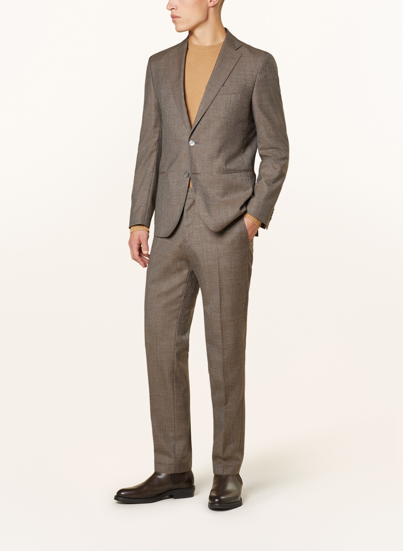 BOSS Suit trousers GENIUS slim fit, Color: 260 MEDIUM BEIGE (Image 2)
