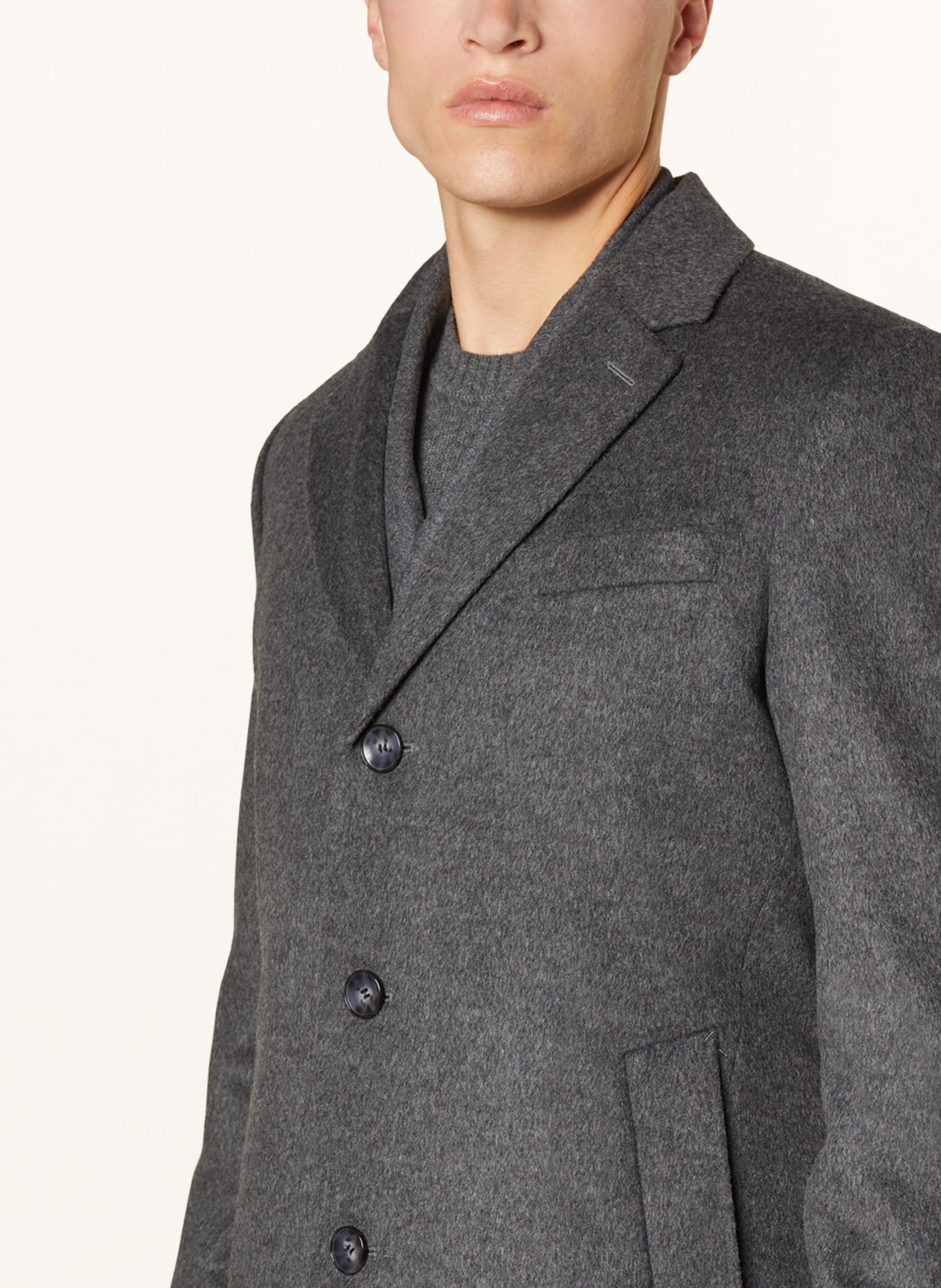 BOSS Wool coat HYDE, Color: DARK GRAY (Image 4)