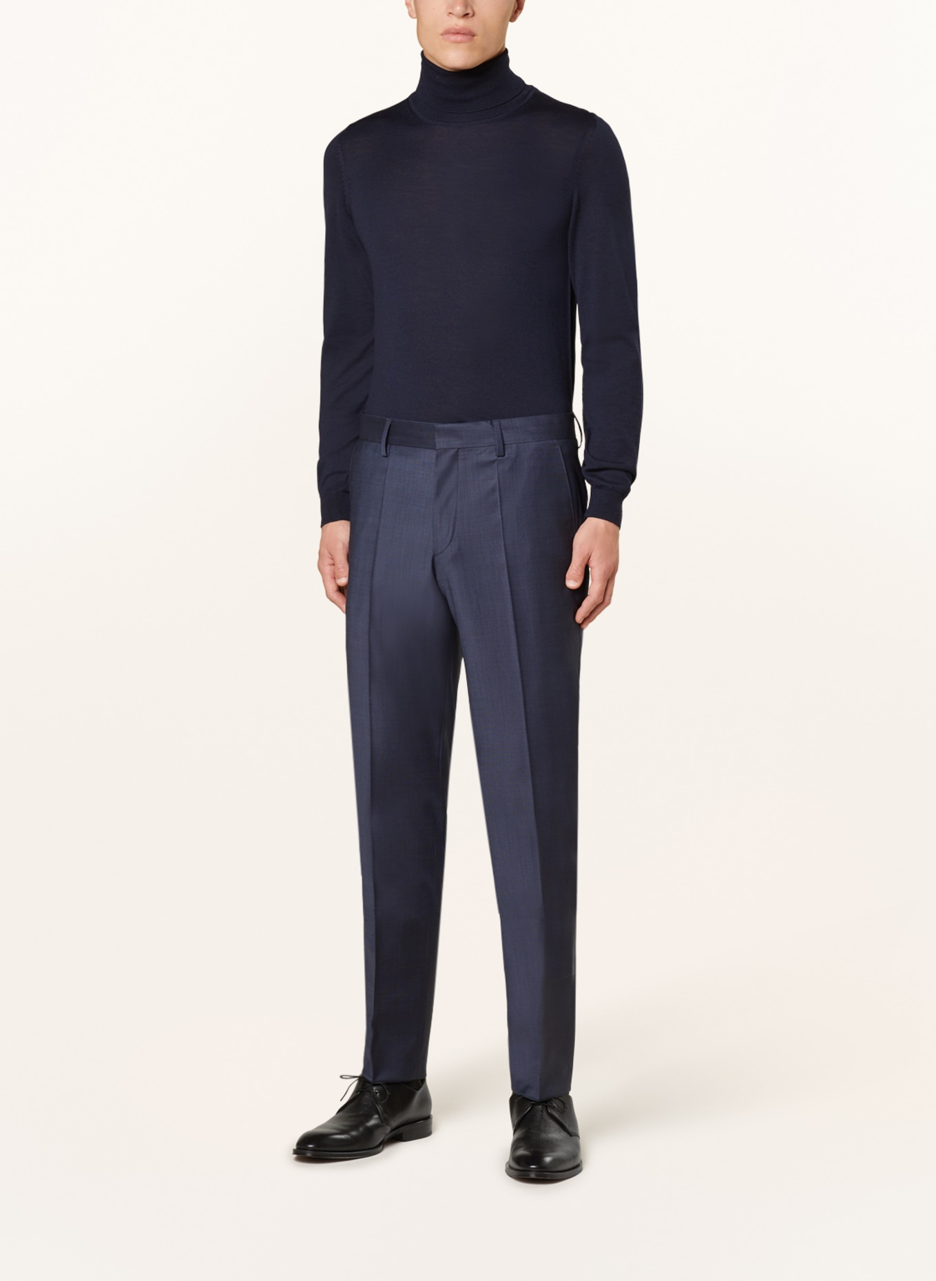 BOSS Spodnie garniturowe LENON regular fit, Kolor: 404 DARK BLUE (Obrazek 3)