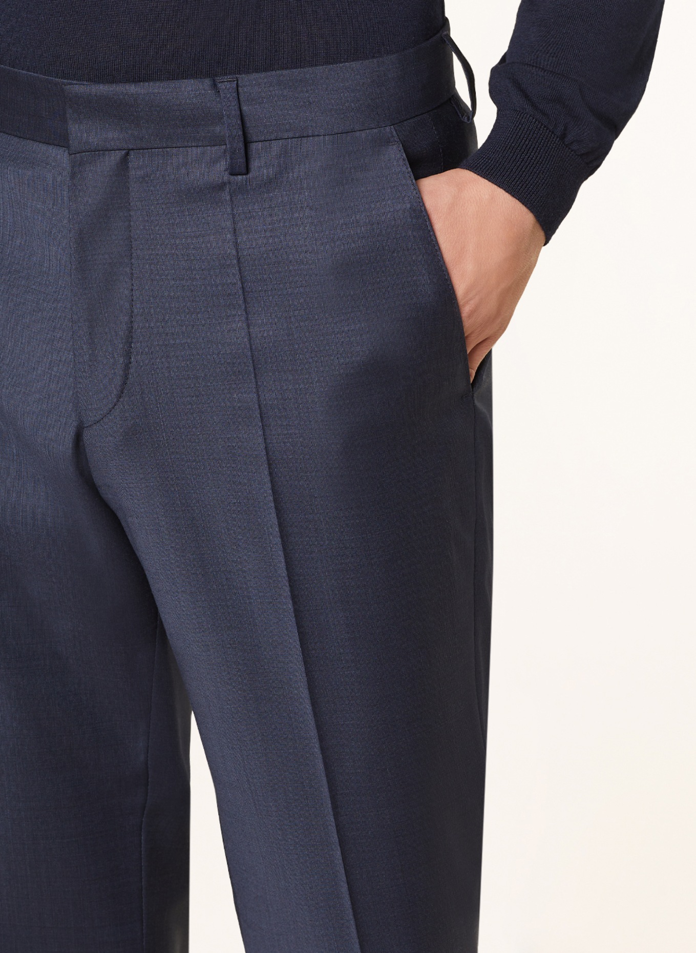 BOSS Spodnie garniturowe LENON regular fit, Kolor: 404 DARK BLUE (Obrazek 6)