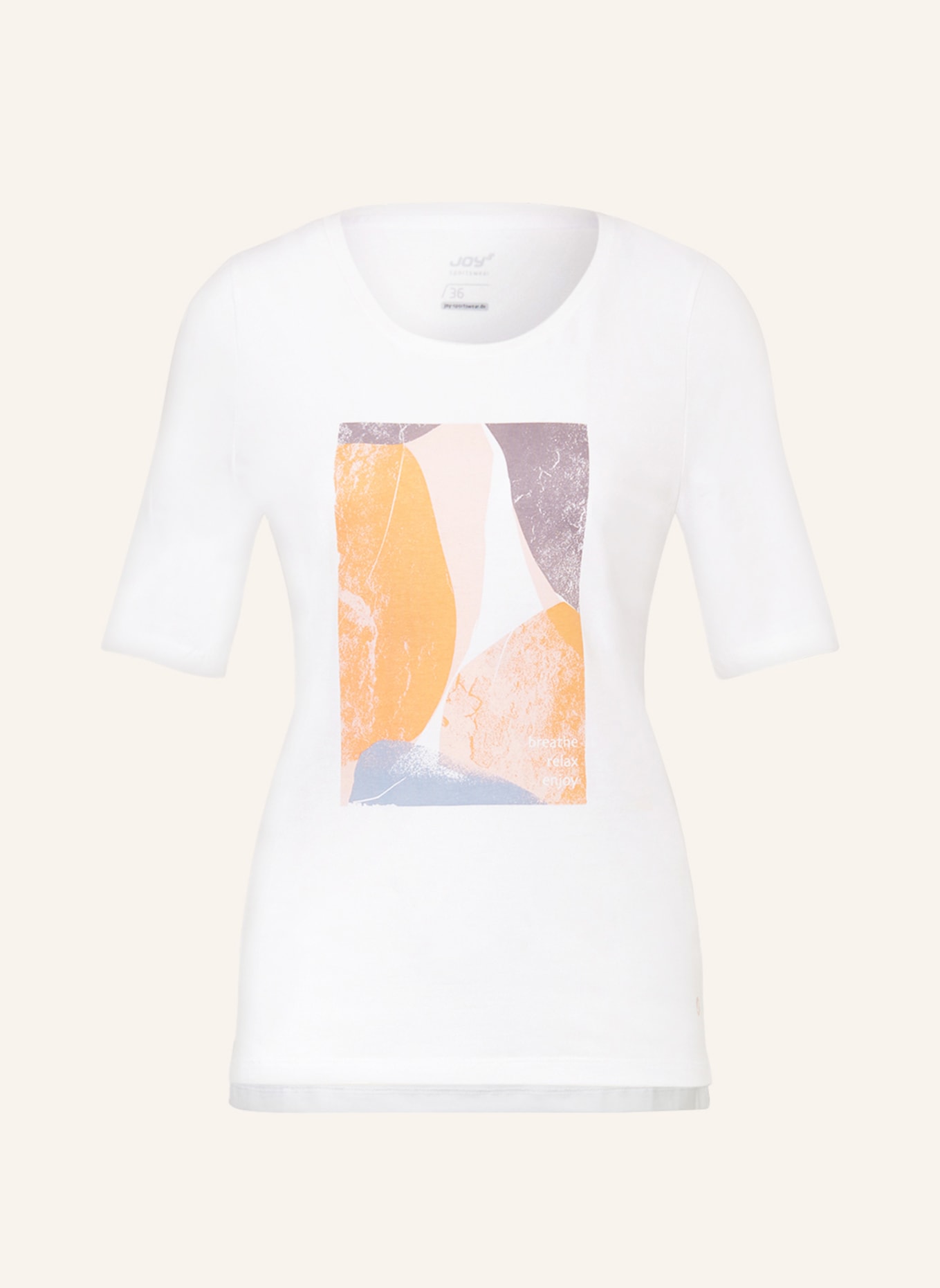 JOY sportswear T-Shirt RODIKA, Farbe: WEISS/ HELLGRAU/ HELLORANGE (Bild 1)