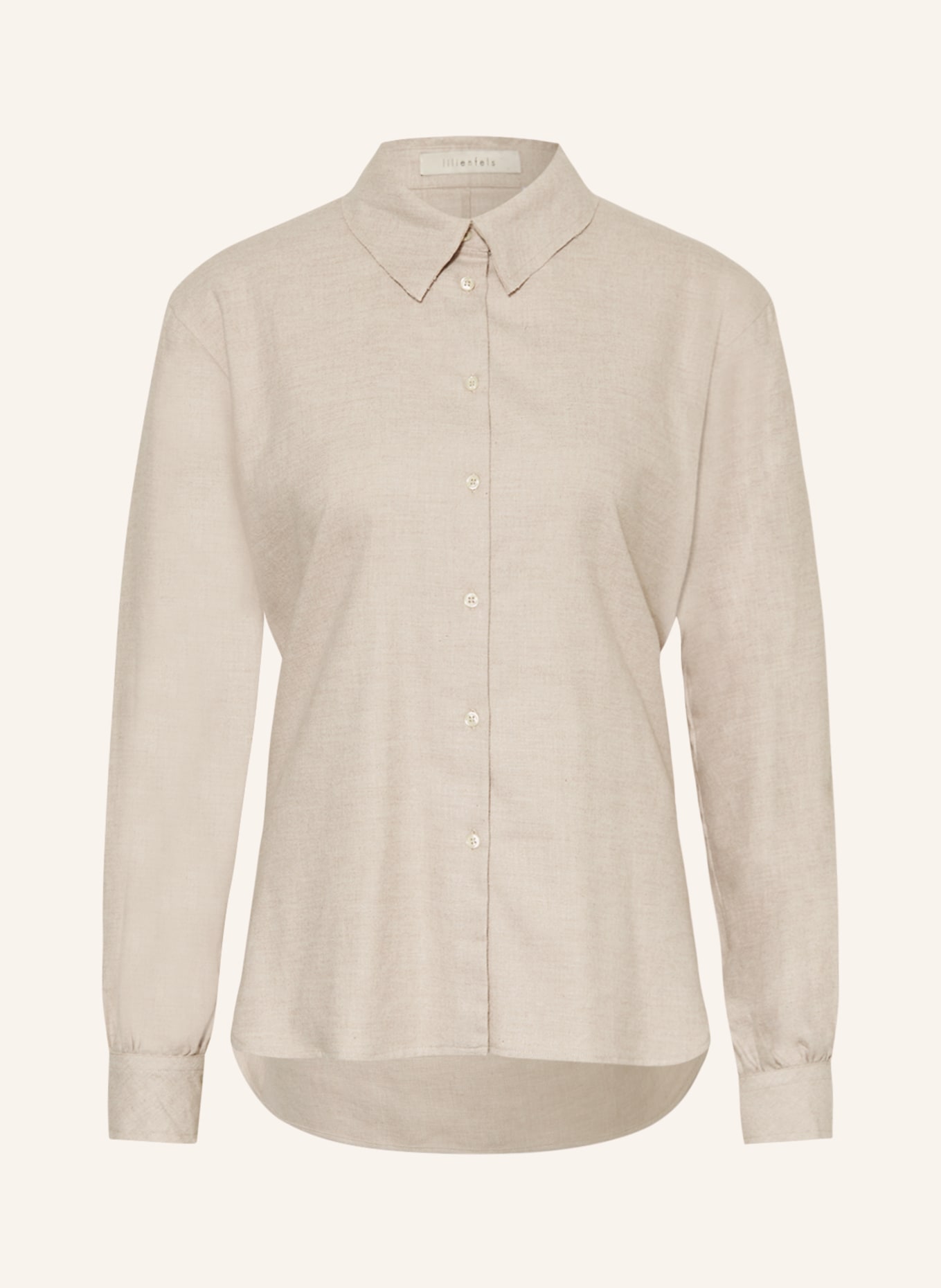 lilienfels Shirt blouse in flannel, Color: BEIGE (Image 1)