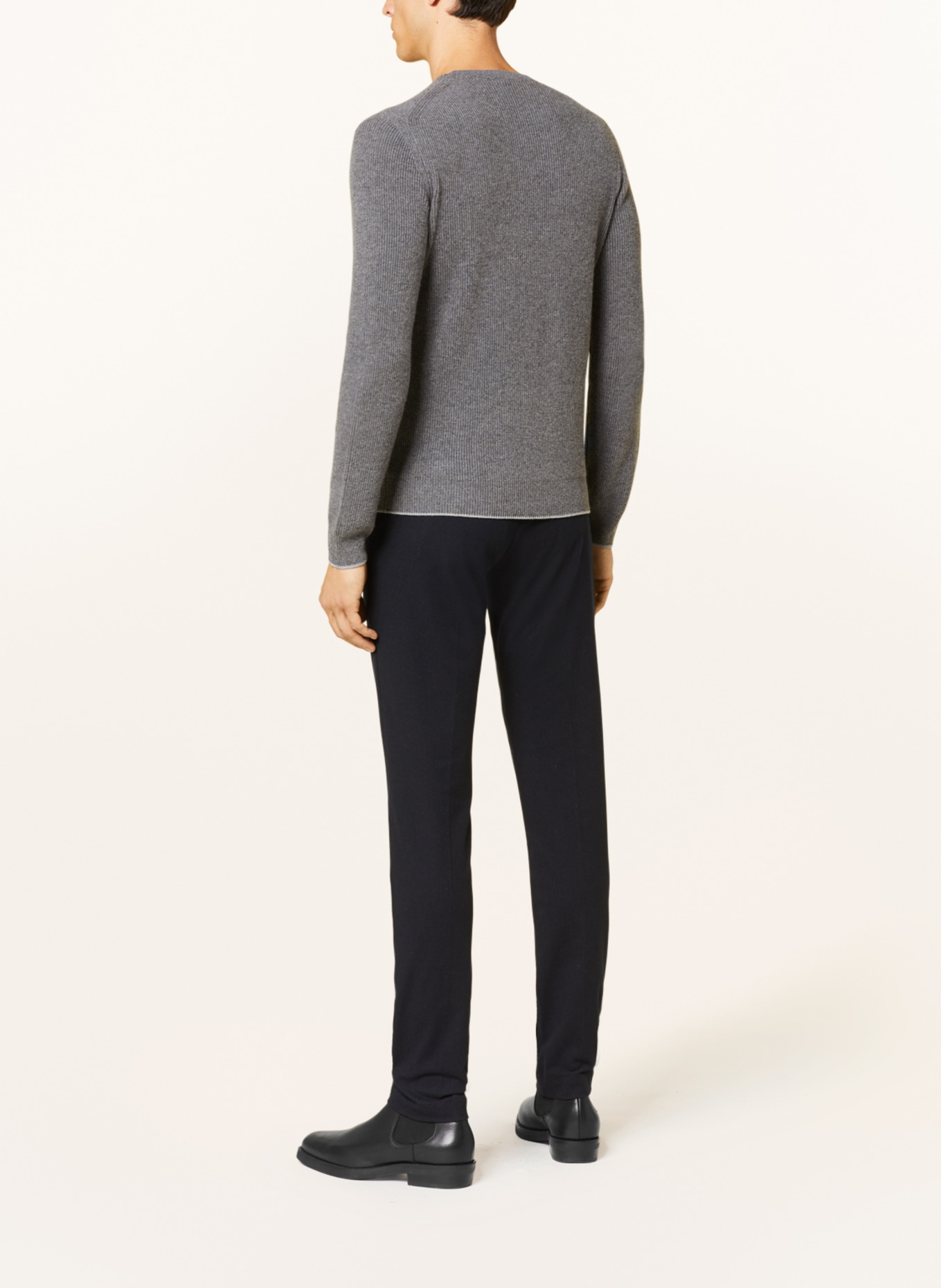 FEDELI Cashmere-Pullover, Farbe: GRAU (Bild 3)