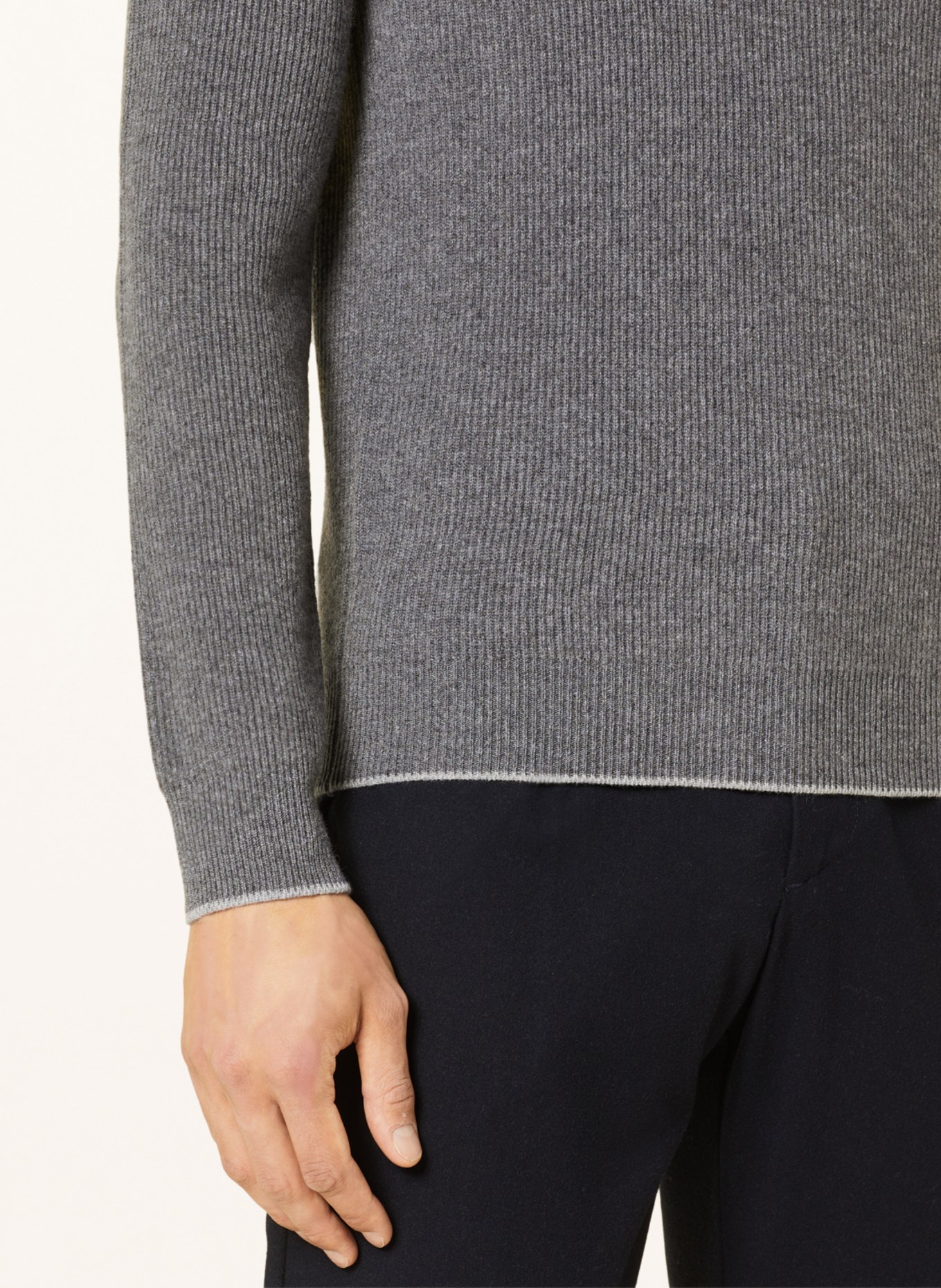 FEDELI Cashmere-Pullover, Farbe: GRAU (Bild 4)
