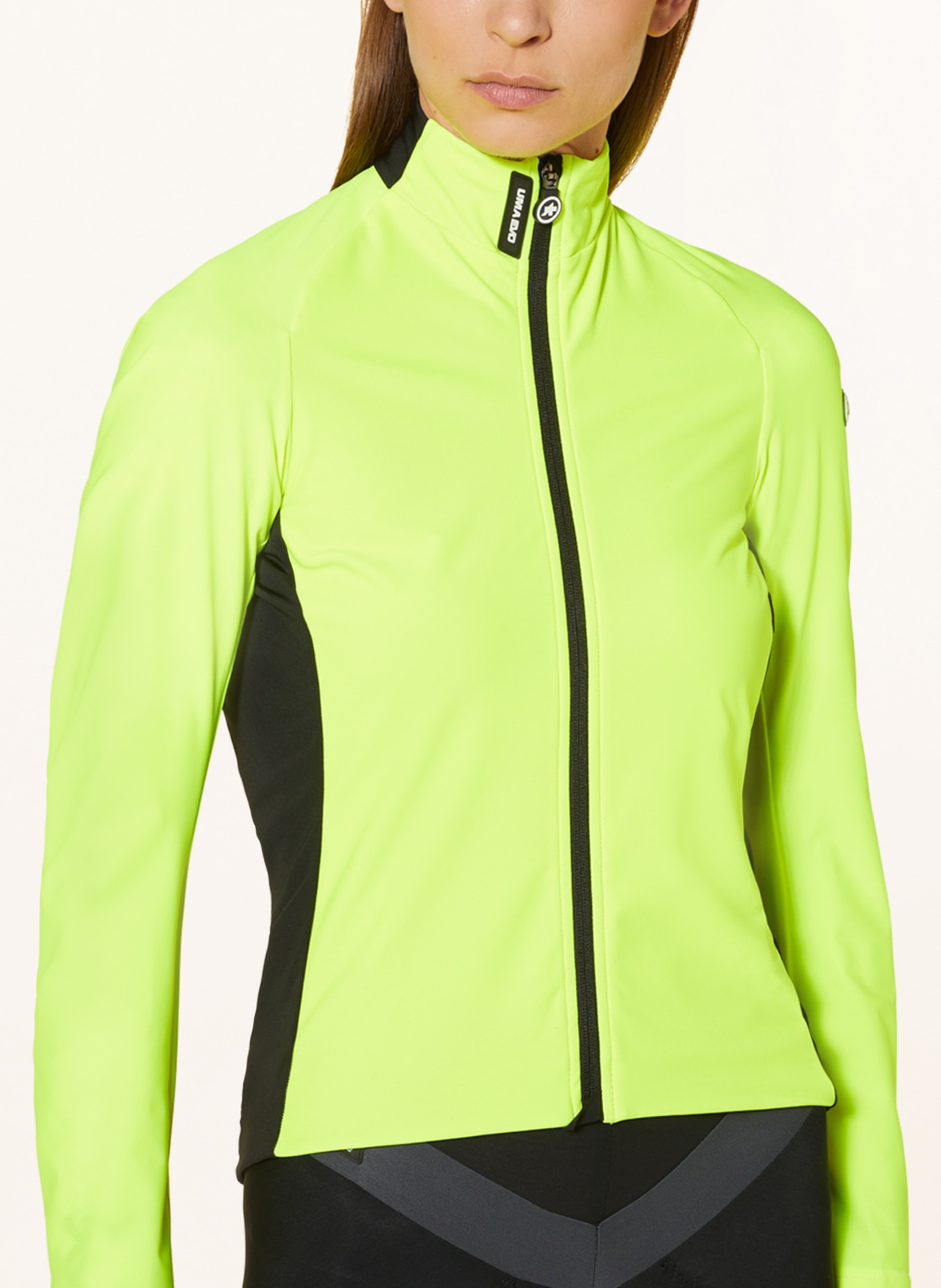 ASSOS Softshell cycling jacket UMA GT ULTRAZ EVO, Color: NEON YELLOW/ BLACK (Image 4)