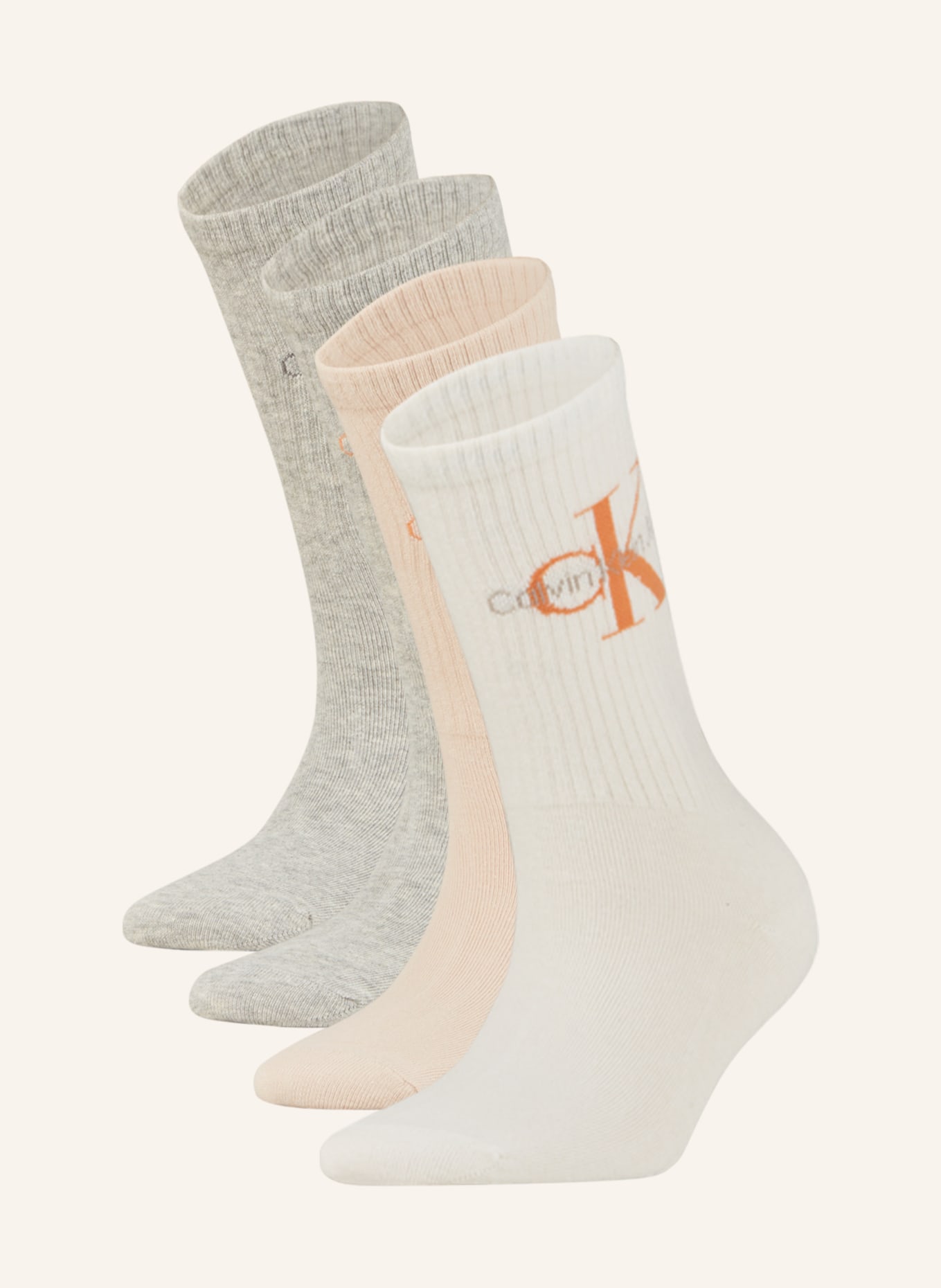 Calvin Klein 4er-Pack Socken mit Geschenkbox, Farbe: 002 grey combo (Bild 1)