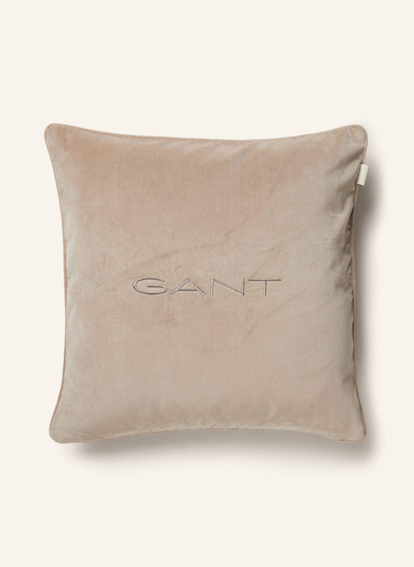 GANT HOME Decorative cushions made of velvet, Color: BEIGE (Image 1)
